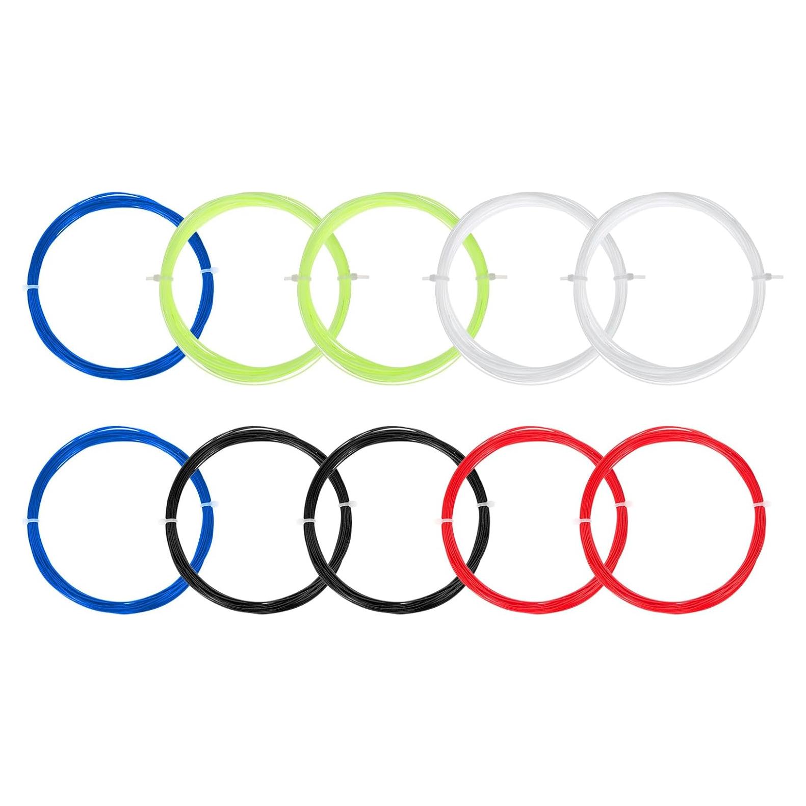 Cuerda de Raqueta de Bádminton PATIKIL 10M Nylon 5 Colores