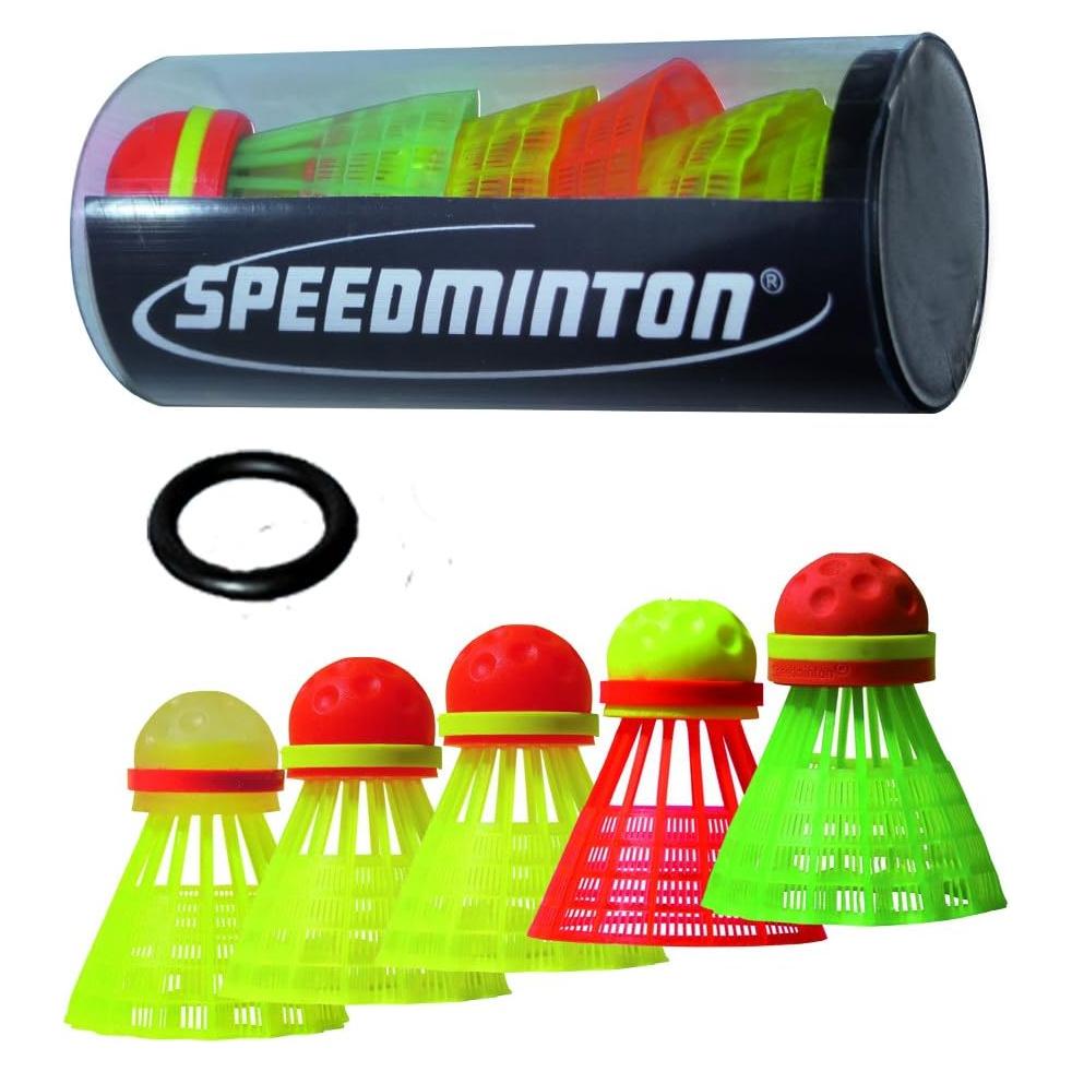 Tubo de 5 Birdies Speedminton Mix - FUN, MATCH, CROSS, NIGHT