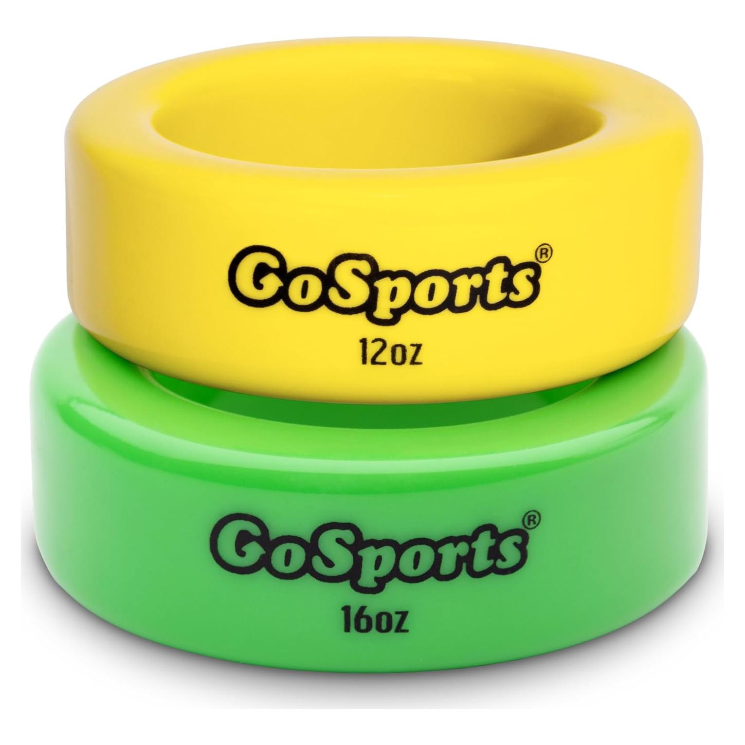 Pesas para Bate de Béisbol y Softbol GoSports - Paquete de 2 Donuts 0.34 kg y 0.45 kg