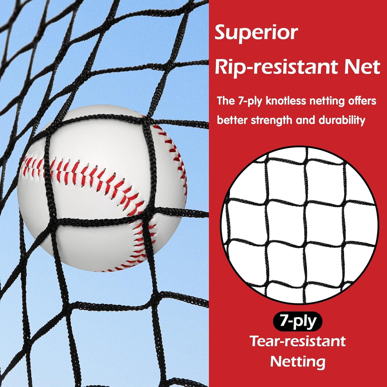 Red de Béisbol Bearwill 7x7 pies con Sistema de Recolección