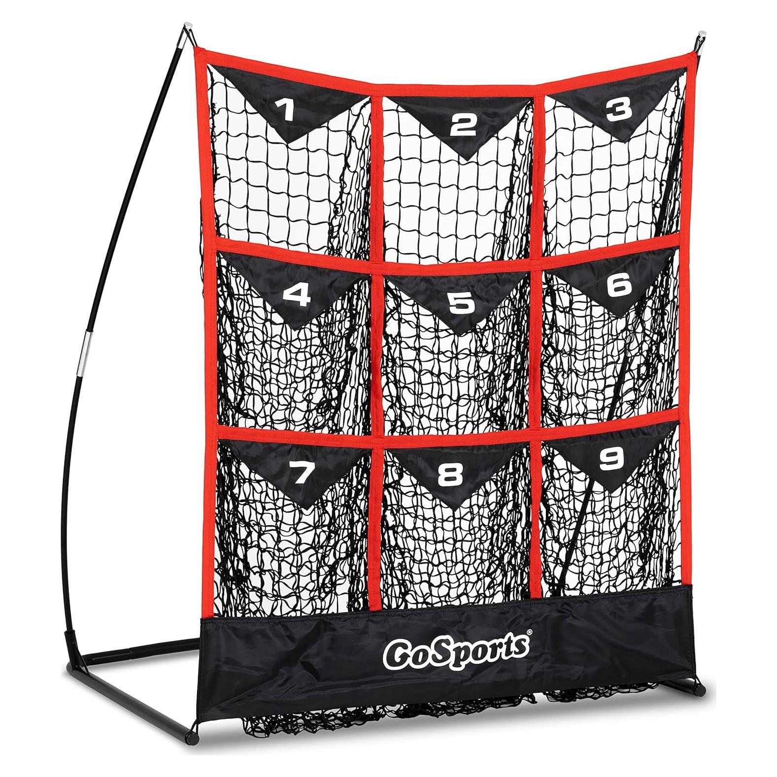 Red de Lanzamiento GoSports 9 Bolsillos para Béisbol 80x108x125cm