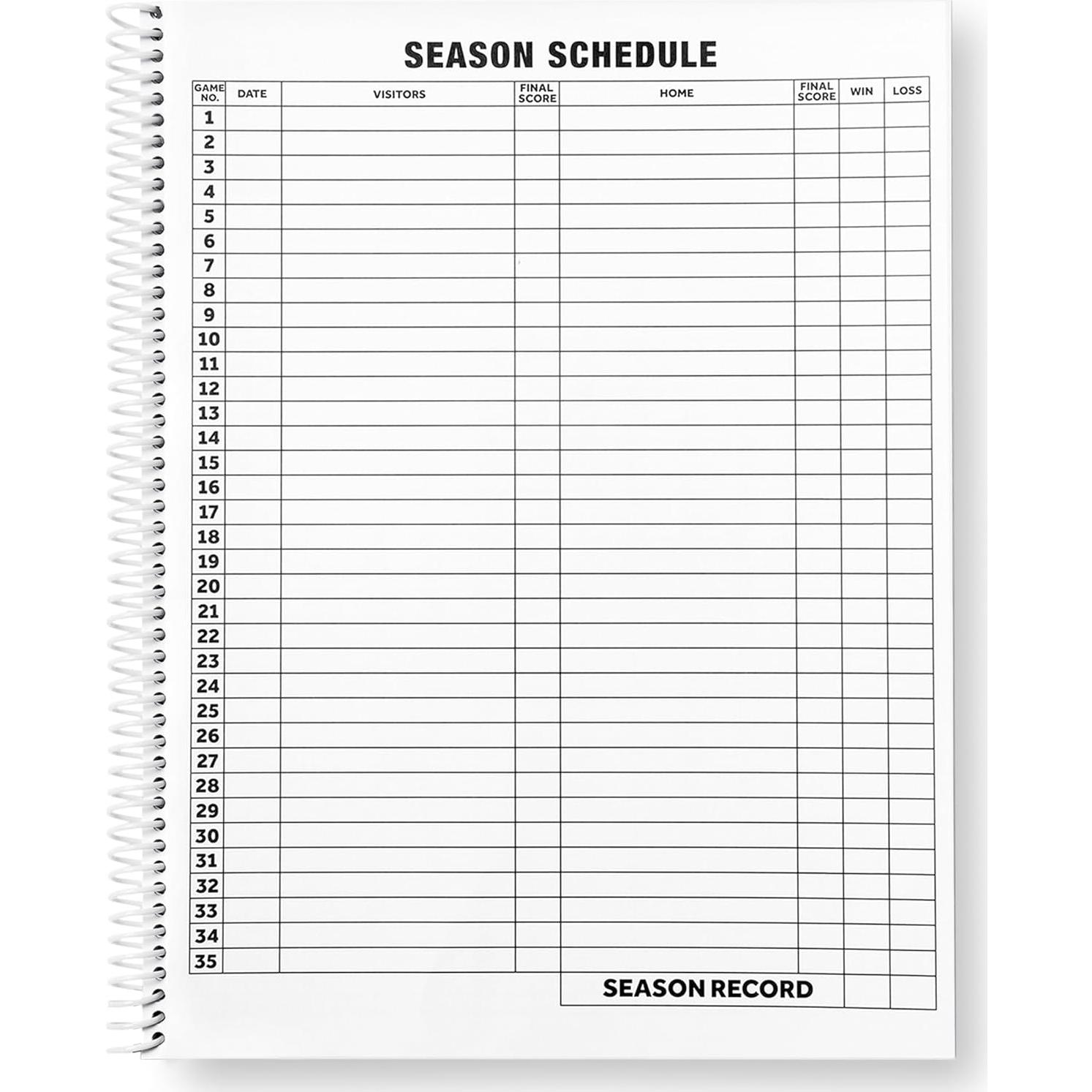 Libro de Puntuación de Béisbol/Sóftbol Murray - Letra Grande 35 Juegos