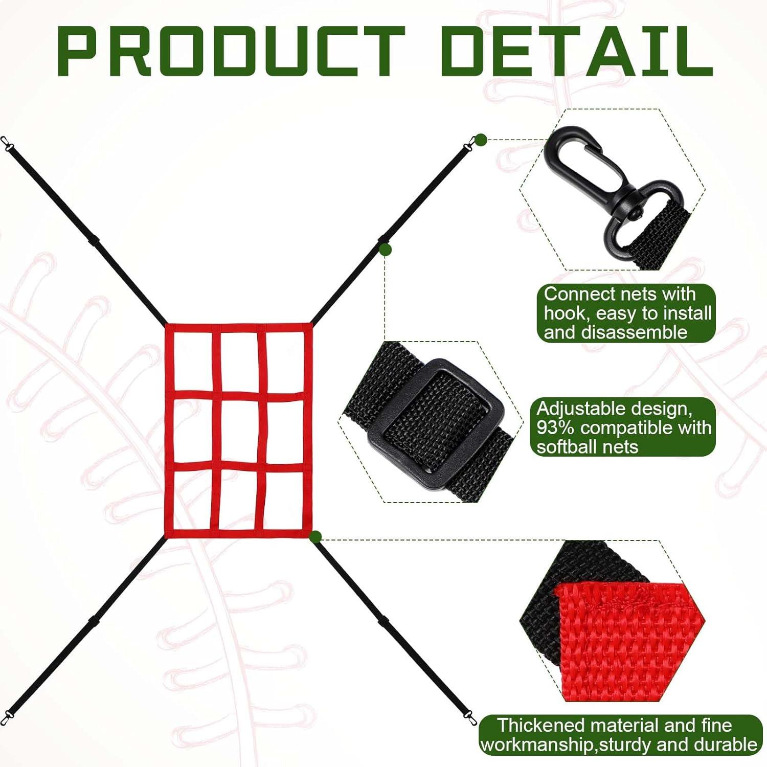 Objetivos Ajustables de Béisbol Leyndo - 2 Pcs, 60x40 cm