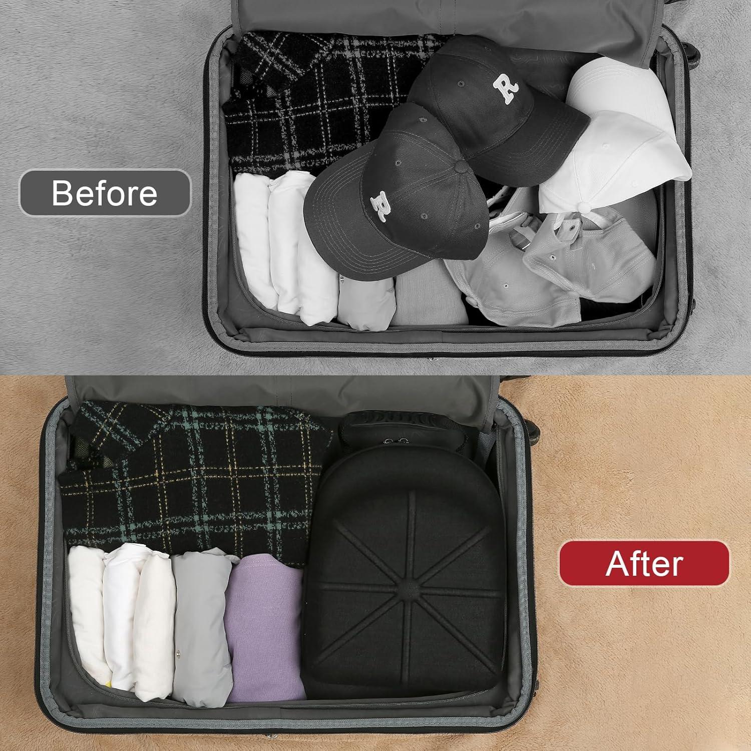 Funda Dura para Gorras de Béisbol HATCARRIER - 6 Gorras, Negro