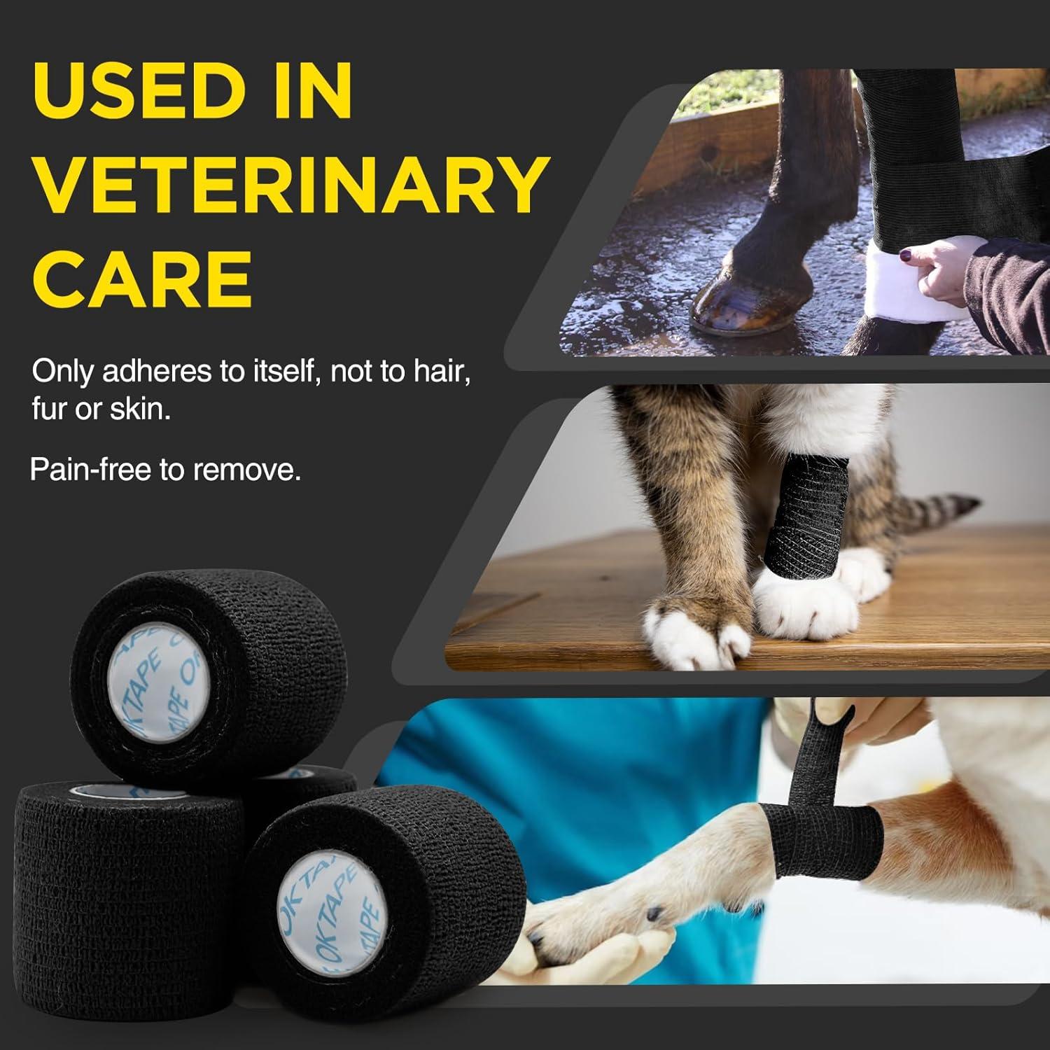 Venda Autoadhesiva OK TAPE 5 cm x 4.57 m Negra - Cinta Atlética