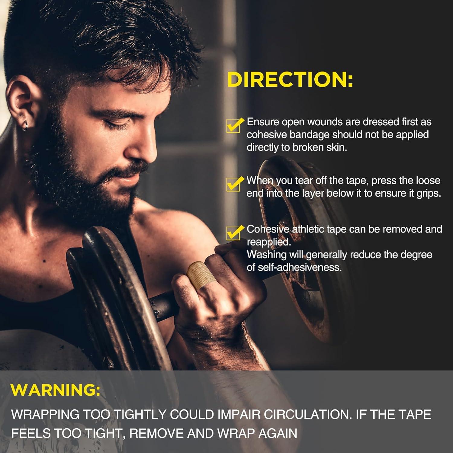 Venda Autoadhesiva OK TAPE 5 cm x 4.57 m Negra - Cinta Atlética