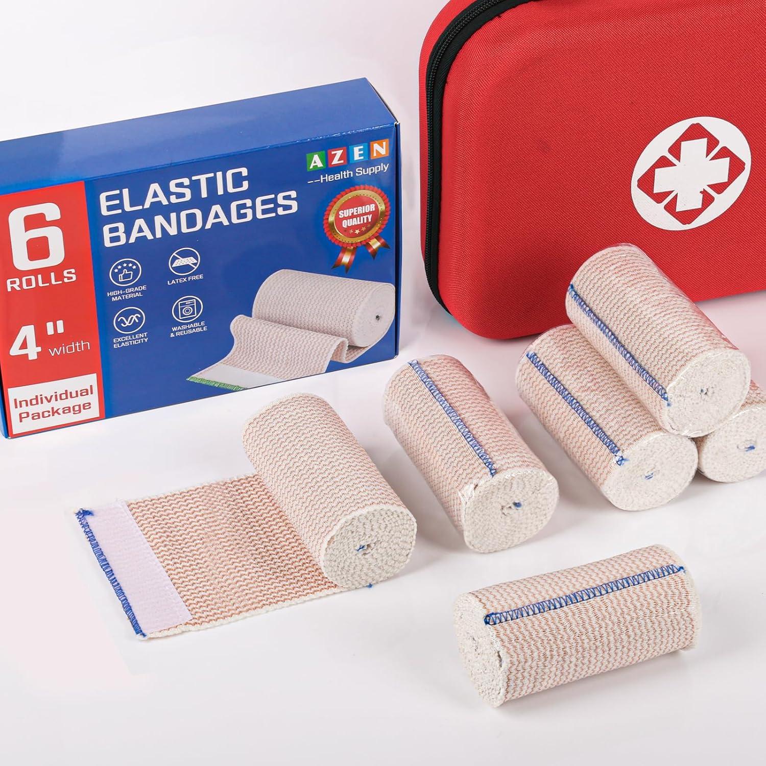 Venda Elástica AZEN Premium 6 Pack 10 cm para Compresión