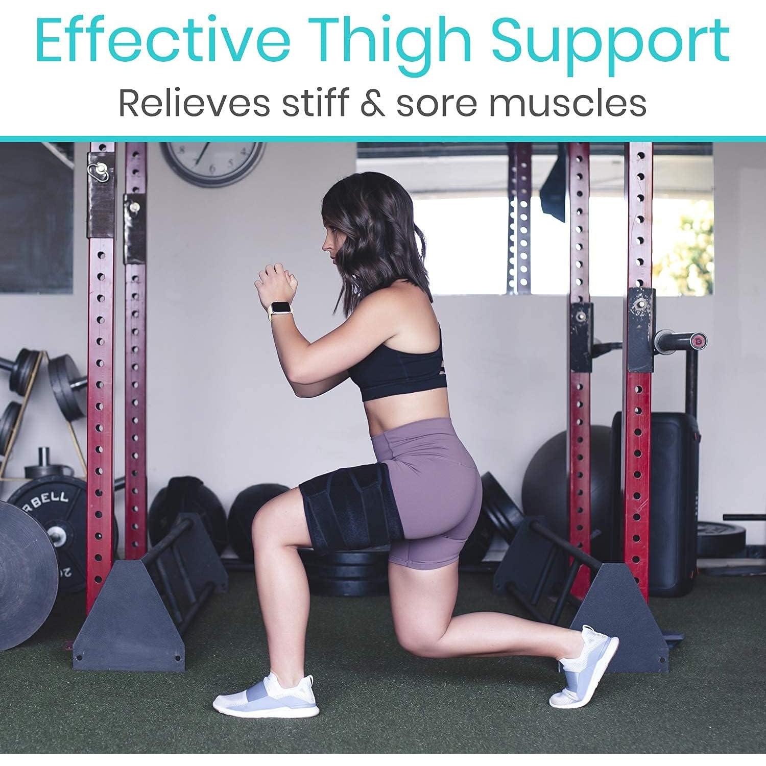 Faja de Compresión Ajustable Vive para Muslo - Negro