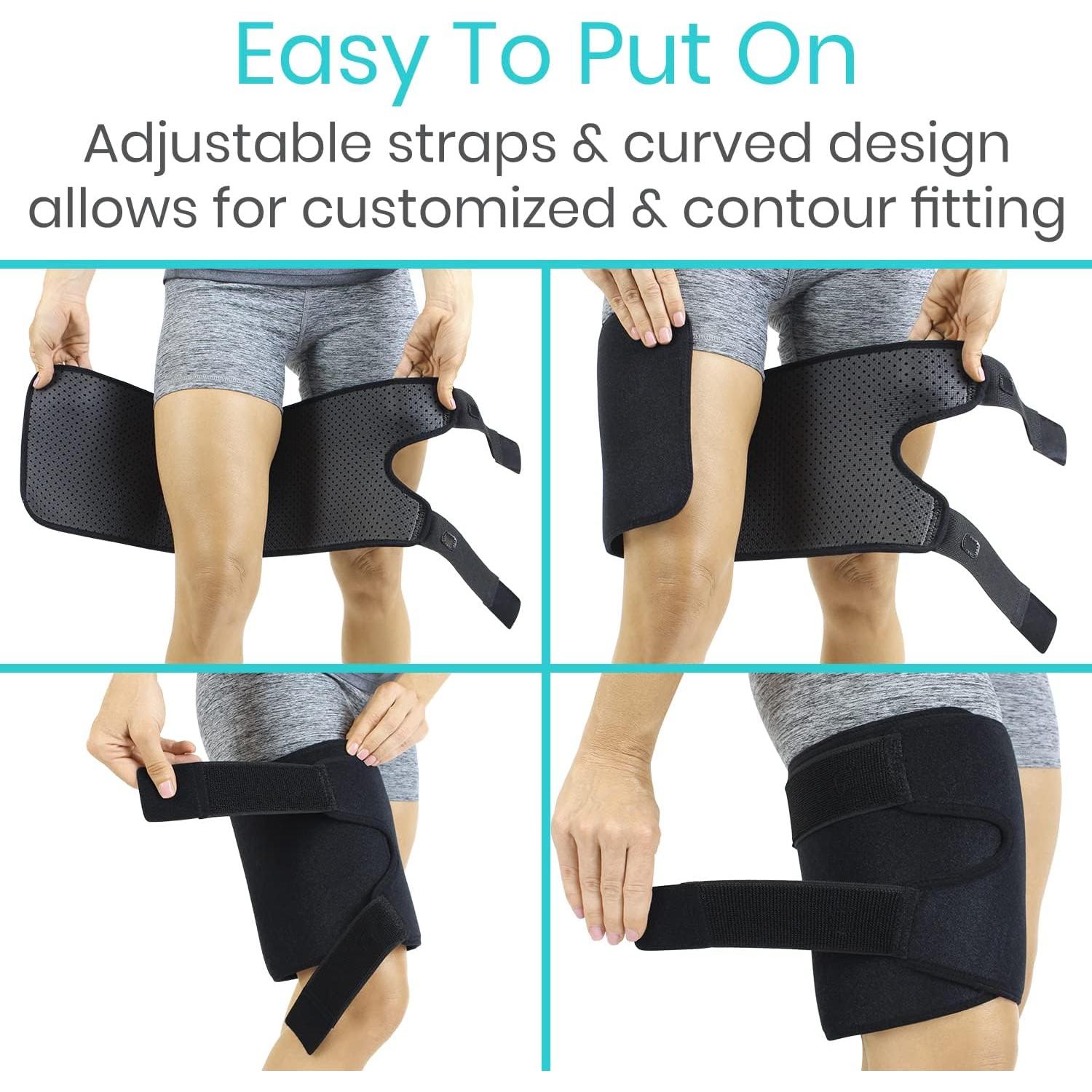 Faja de Compresión Ajustable Vive para Muslo - Negro