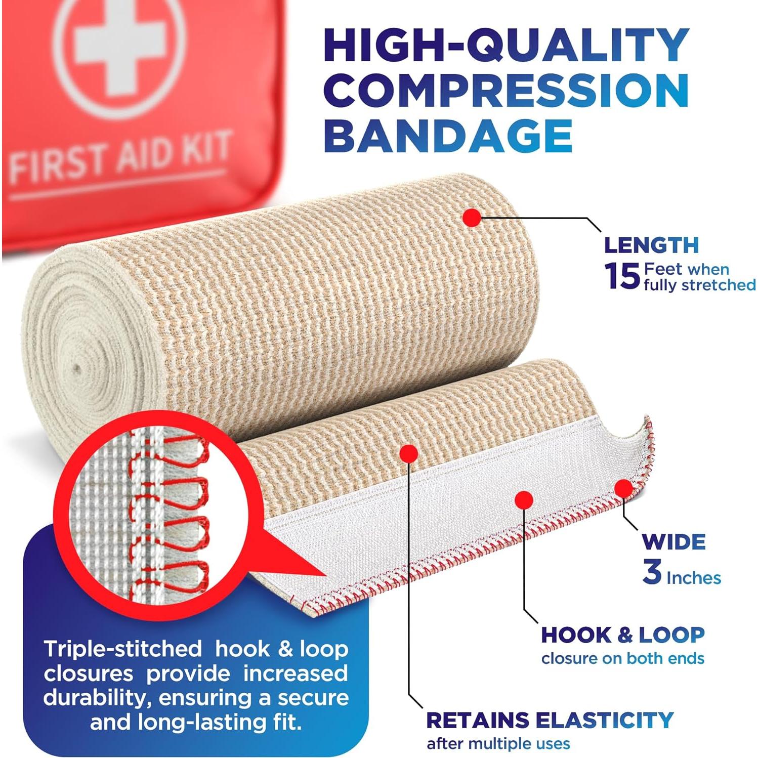 Venda Elástica Reutilizable Mighty-X 3" (2pk) Compresión Fuerte