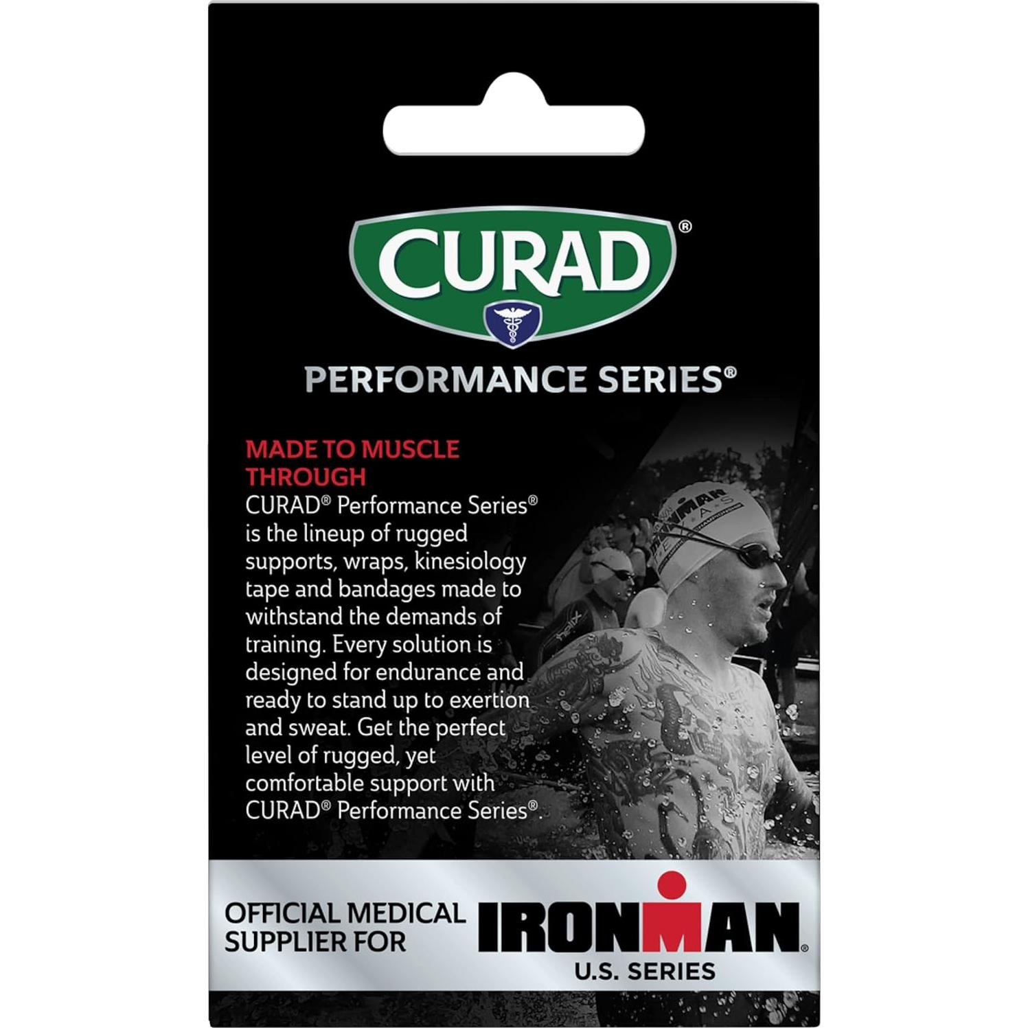 CURAD Venda Atlética Autoadhesiva 7.62 cm x 4.57 m - Soporte IRONMAN