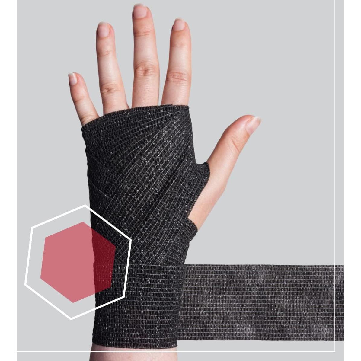 CURAD Venda Atlética Autoadhesiva 7.62 cm x 4.57 m - Soporte IRONMAN