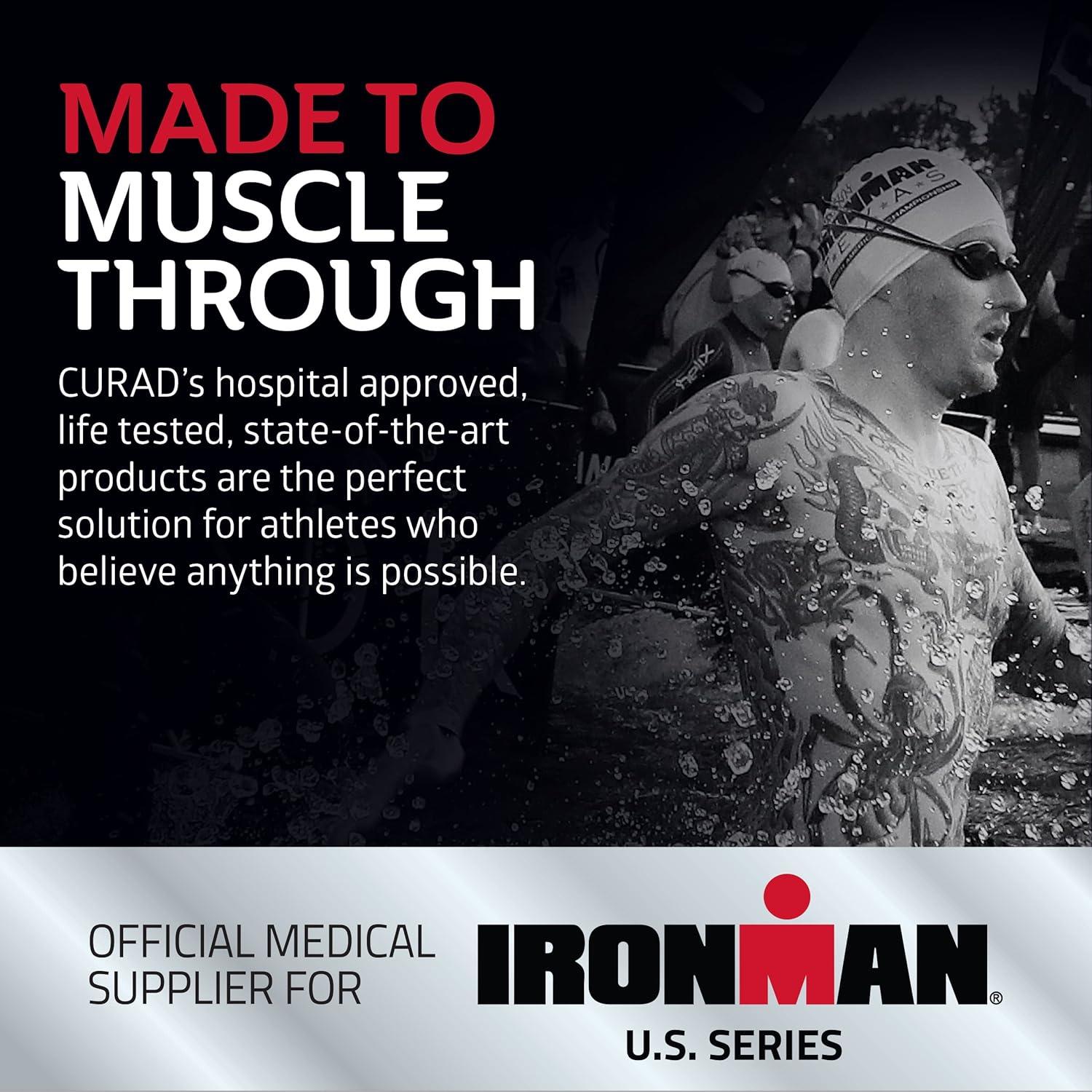 CURAD Venda Atlética Autoadhesiva 7.62 cm x 4.57 m - Soporte IRONMAN