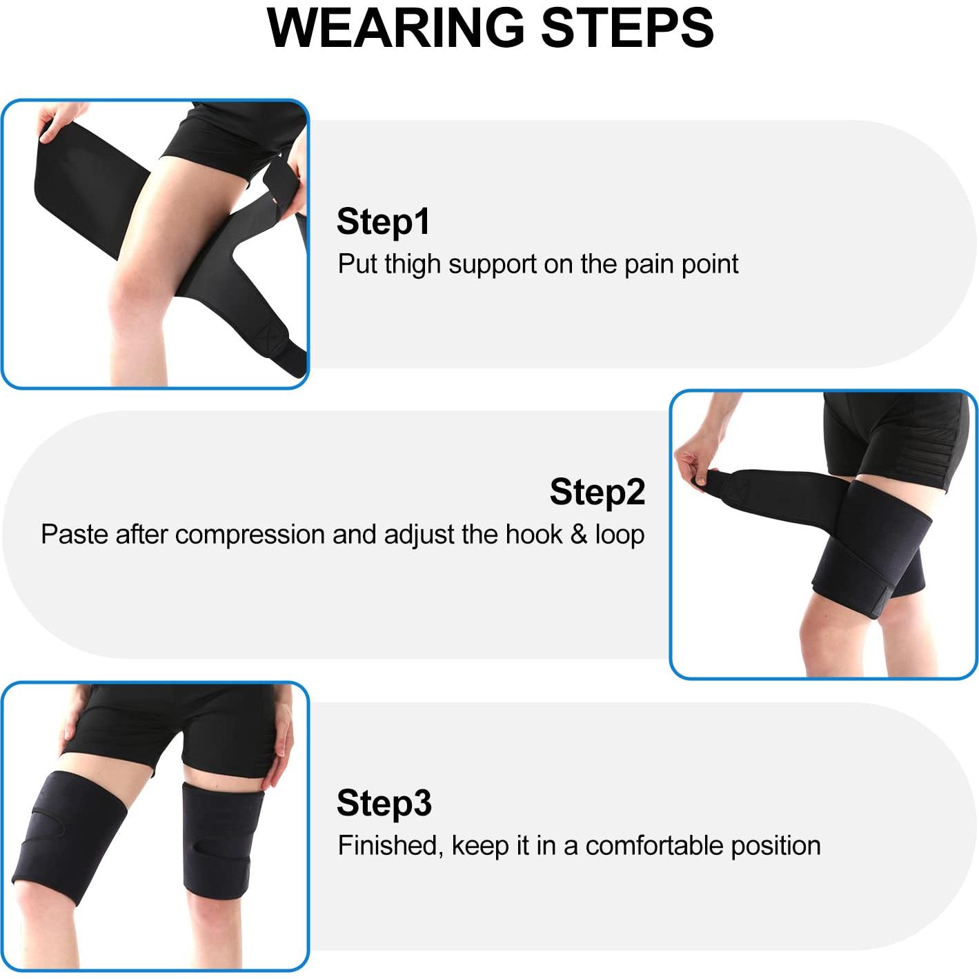 Faja de Muslo SupreGear Ajustable Neopreno Soporte Negro L