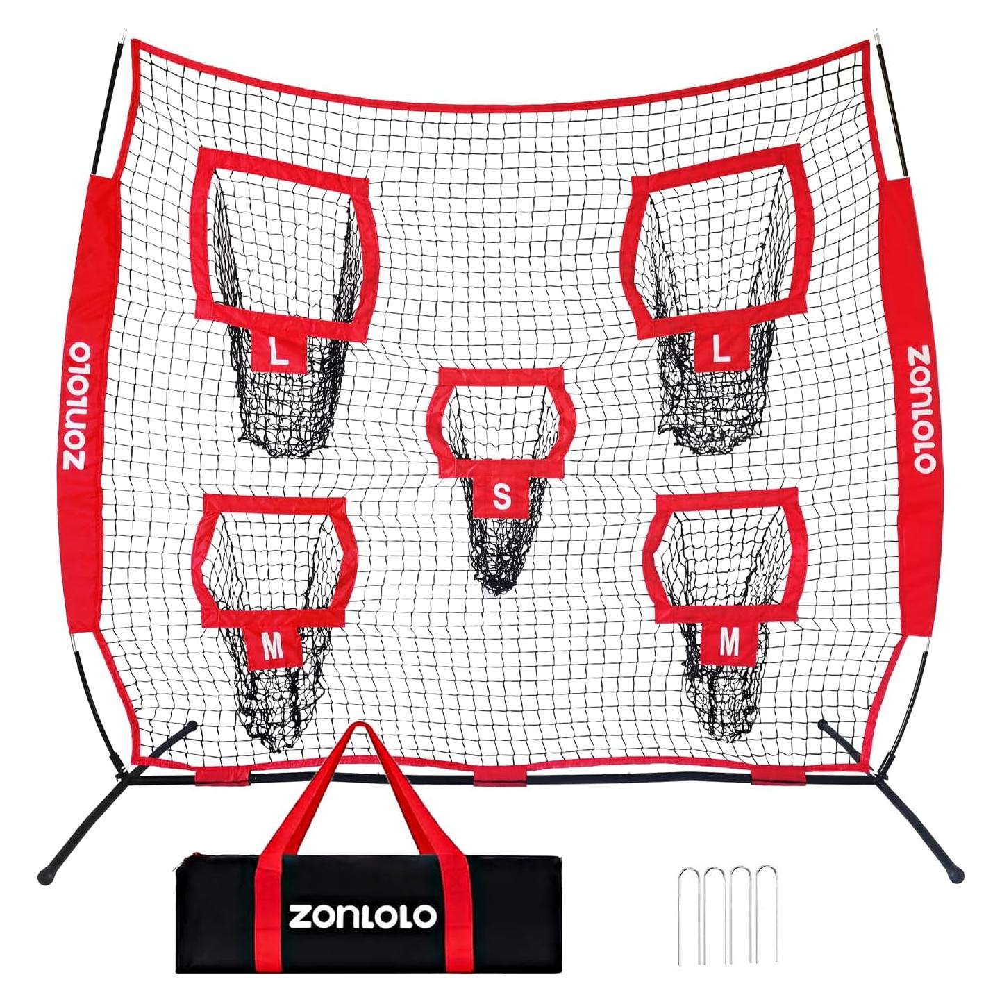 Red de Lanzamiento de Fútbol Zonlolo 2.13x2.13m con 5 Objetivos