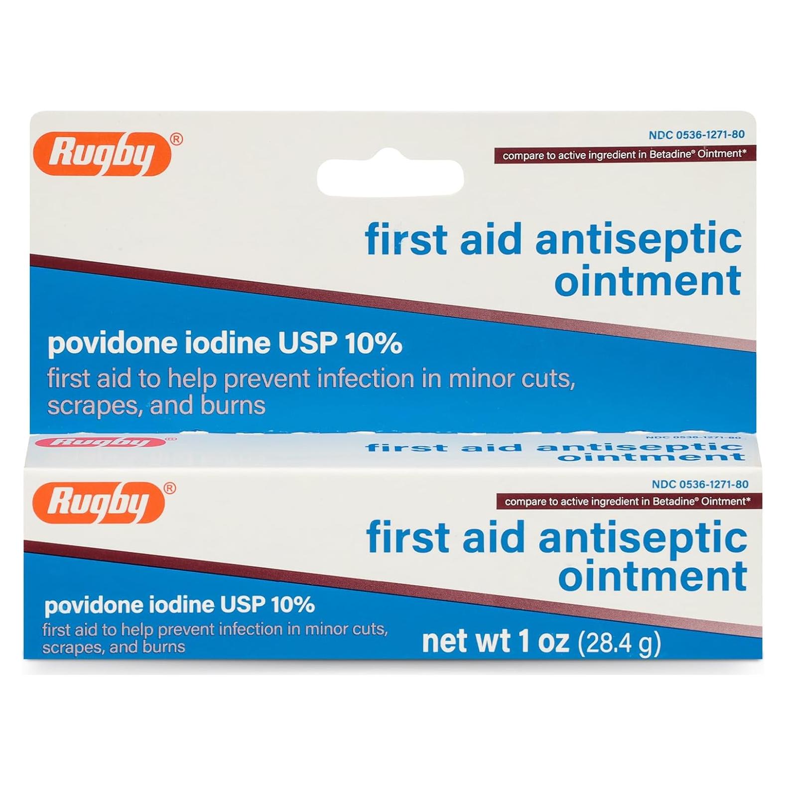 Ungüento Antiséptico Rugby First Aid 28.35 g - Povidona Yodada 10%