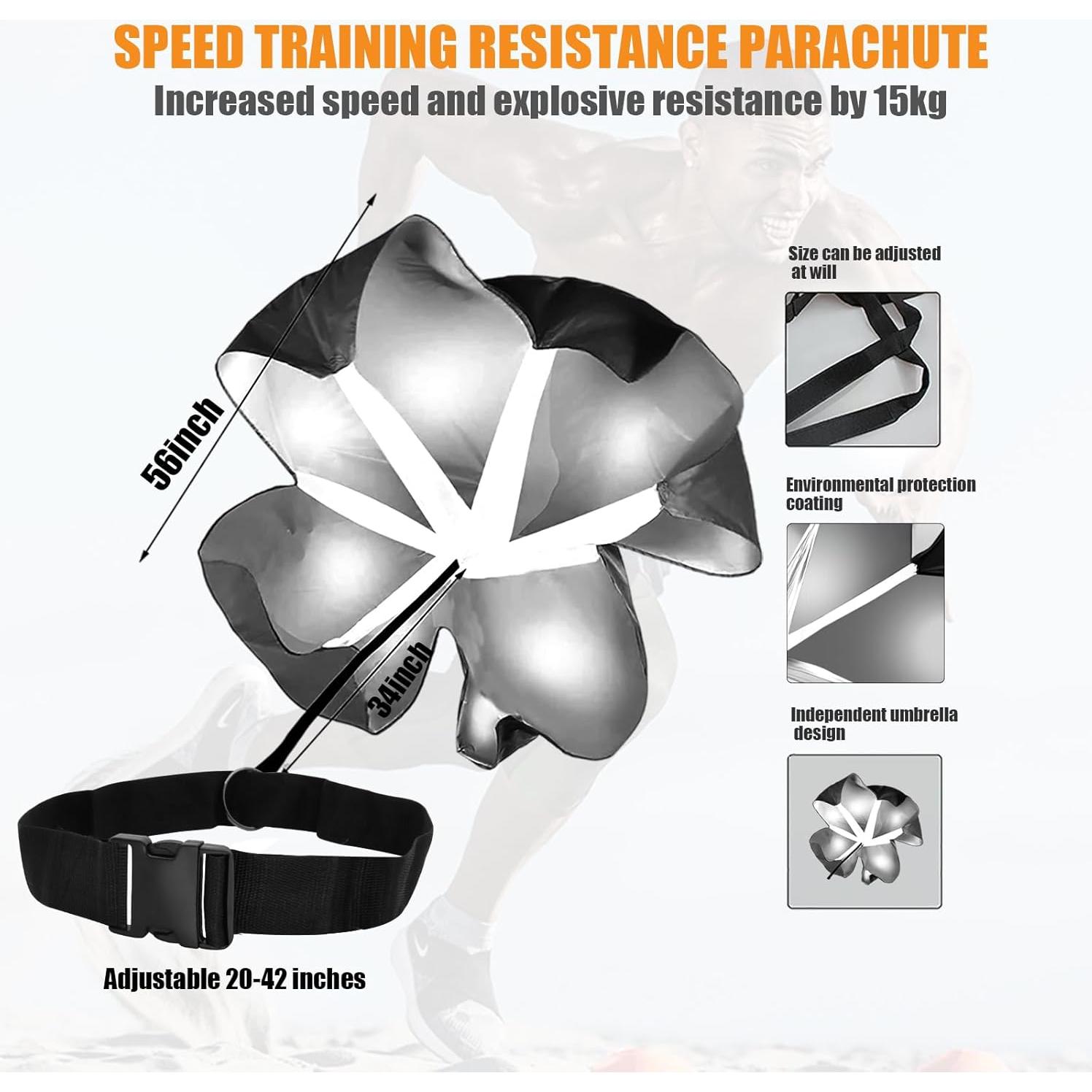 Paracaídas de Resistencia Nusogon QING PU2021 142 cm para Velocidad