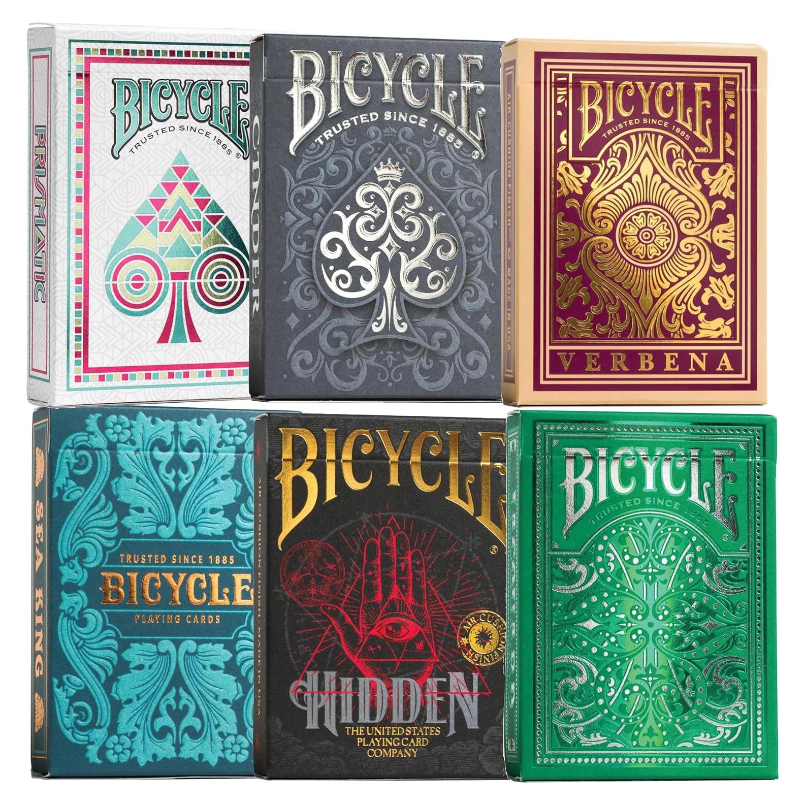 Barajas de Cartas de Colección Bicicleta - 6 Diseños Únicos