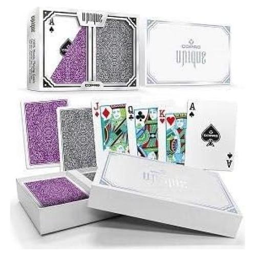 Cartas de Juego Copag Unique Luxury Negro/Púrpura - 2 Juegos