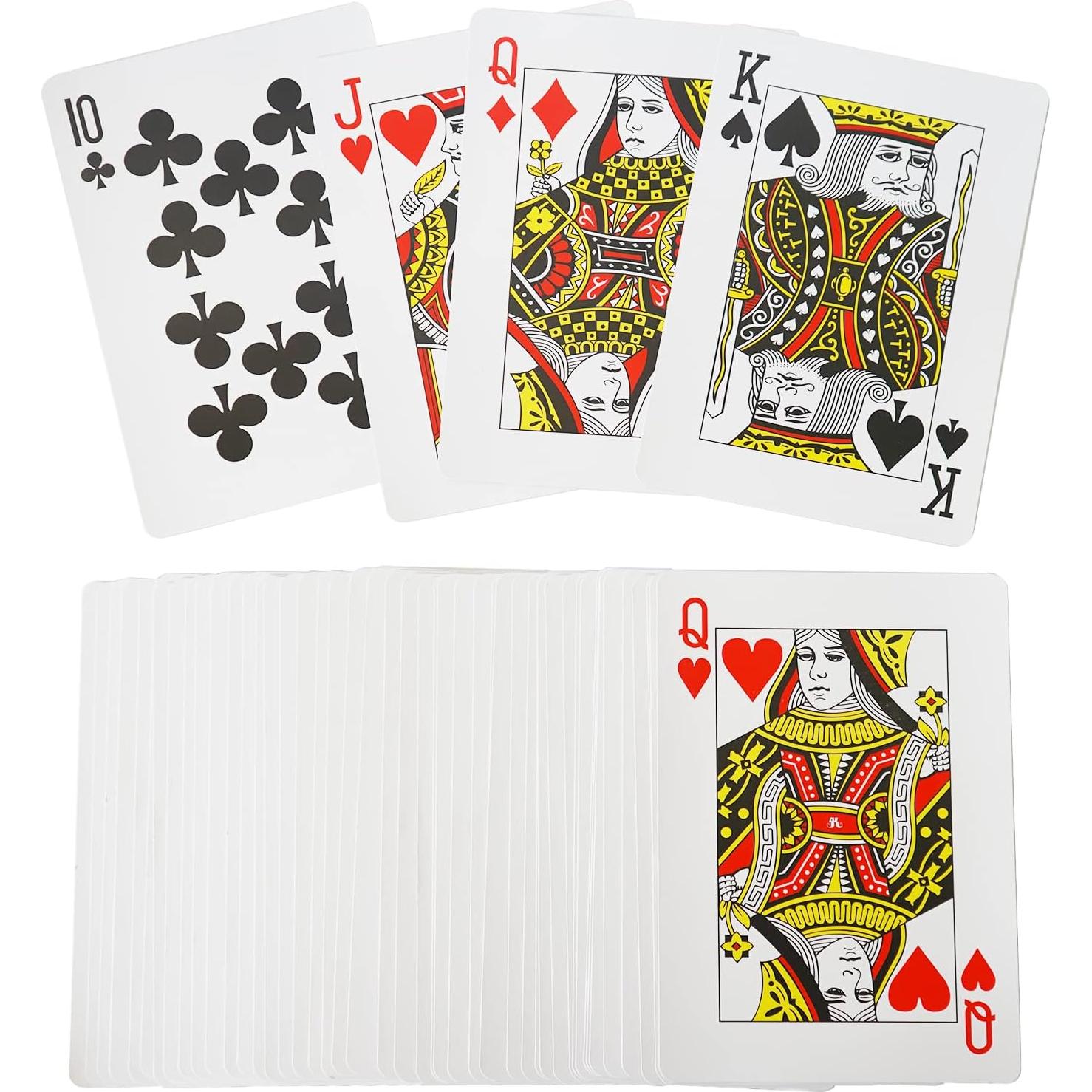 Baraja Jumbo de Cartas Yuanhe 52 Piezas 26.67x36.83 cm