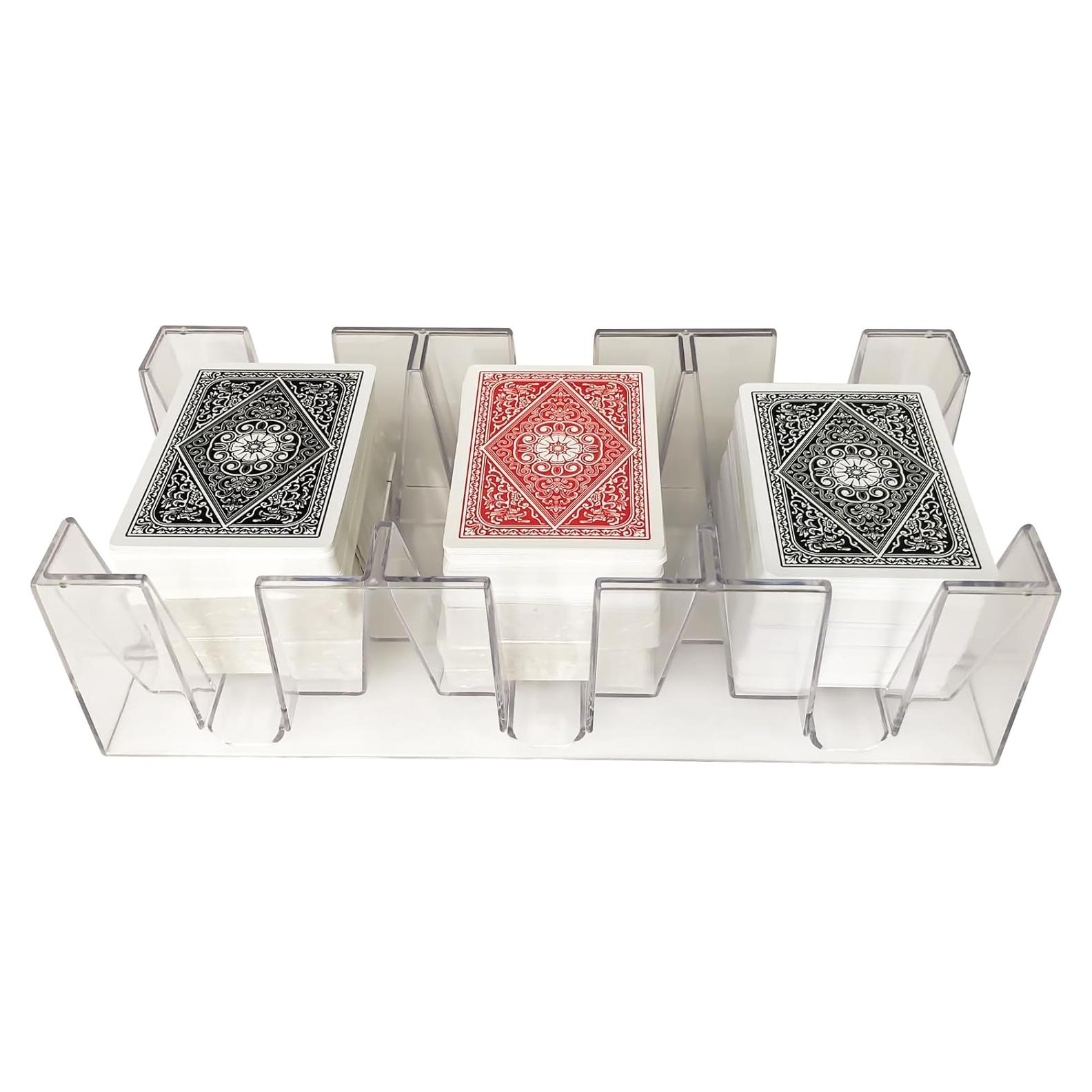 Bandeja de Cartas Canasta Yuanhe para 9 Barajas Transparente