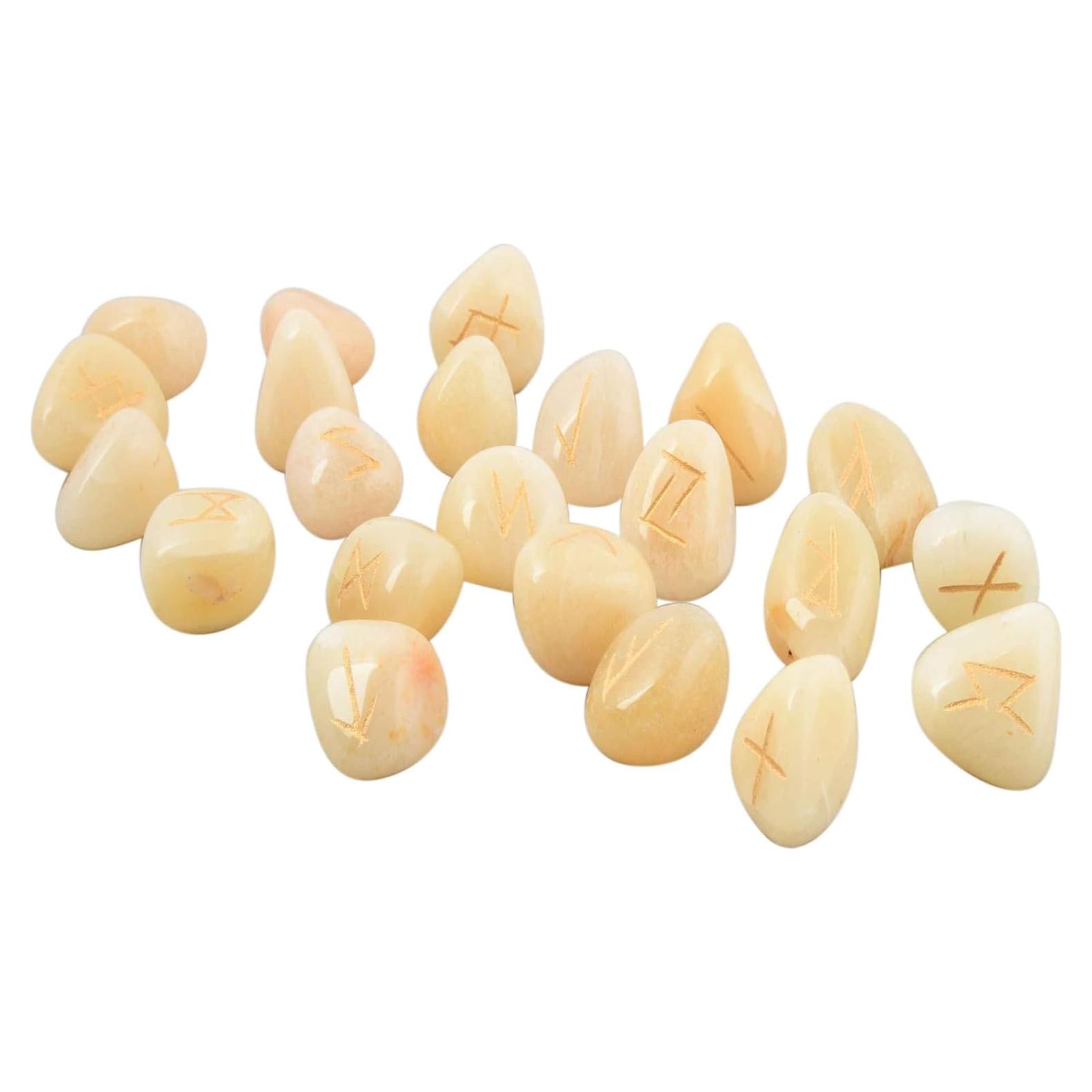 Juego de Piedras Tumbled Amarillas 22 Piezas Aventurina