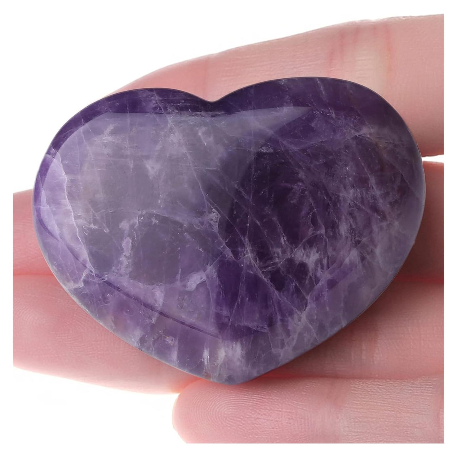 Cristal de Amatista en Forma de Corazón MAIBAOTA 45 mm