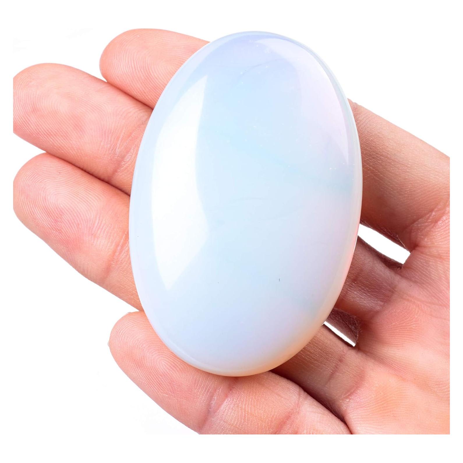 Piedra de Palma Ovalada Opalita Natural 60mm para Sanación
