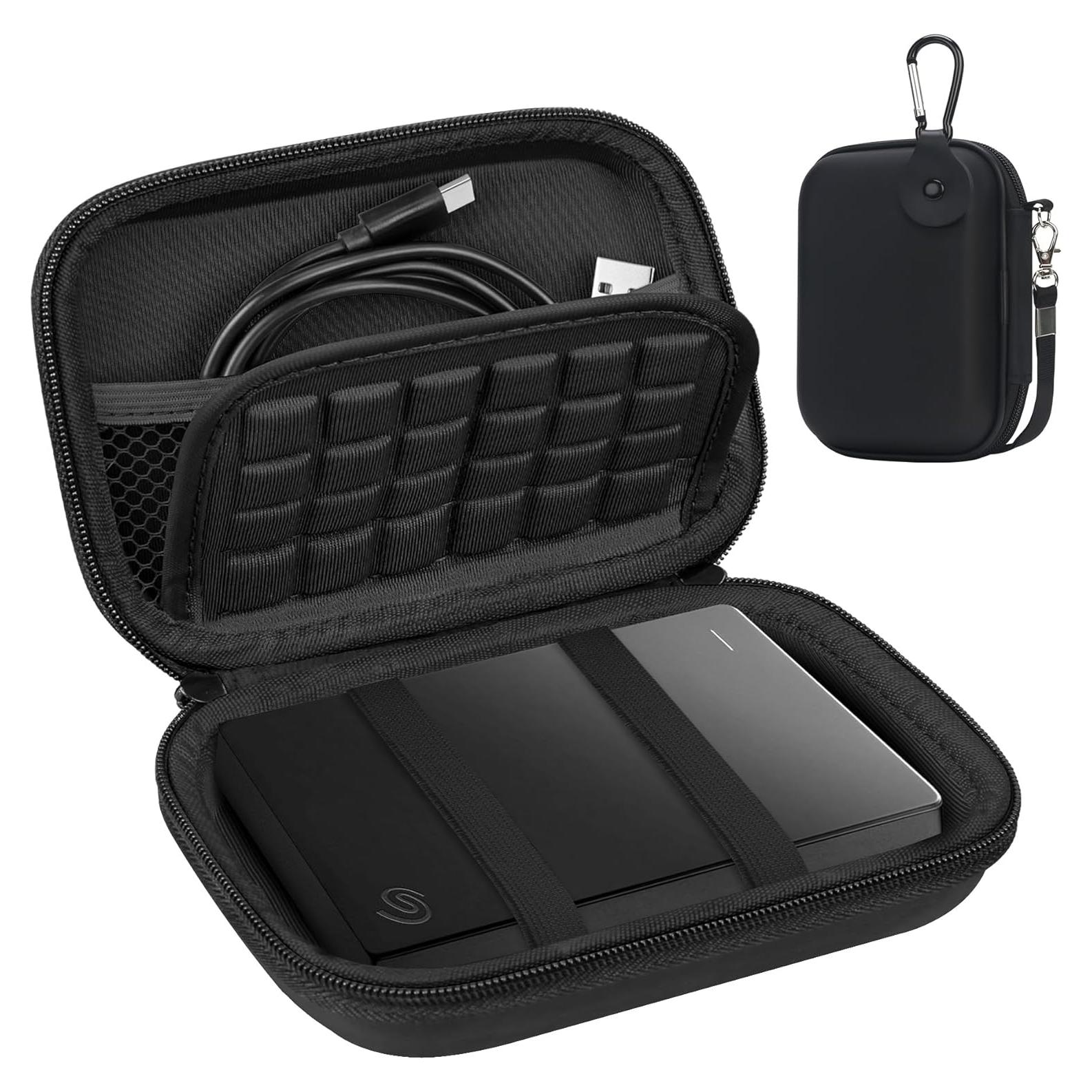 Funda de Disco Duro Lacdo 2.5" Resistente a Golpes Negro