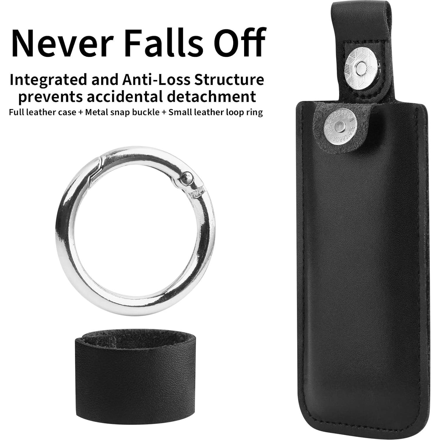 Funda de Cuero Microfibra para USB Flash Drive CaSZLUTION - Negro