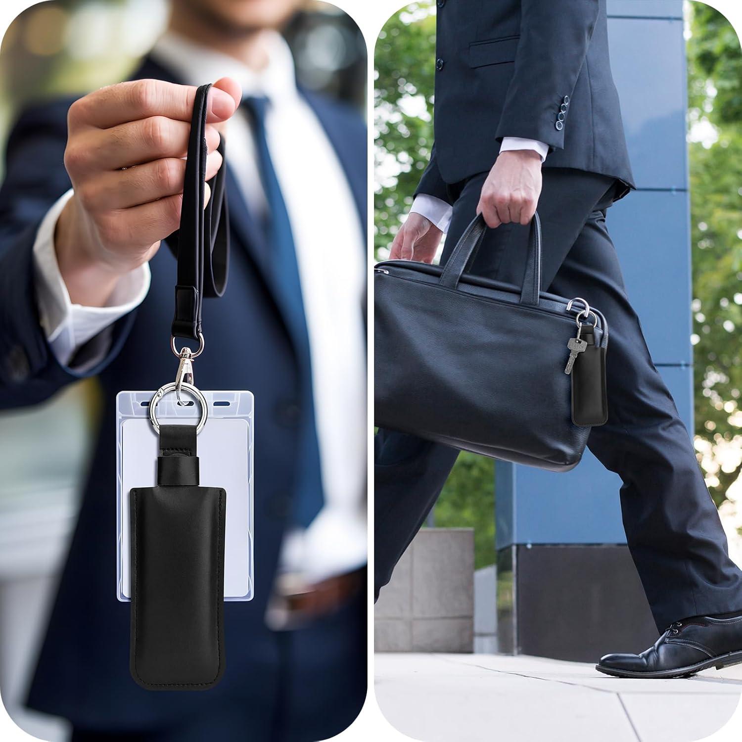 Funda de Cuero Microfibra para USB Flash Drive CaSZLUTION - Negro