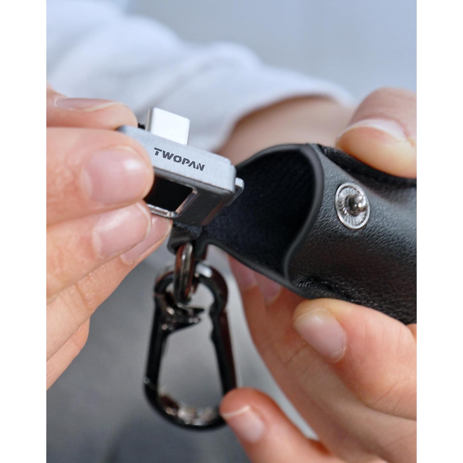 Funda de Cuero Genuino TWOPAN para SSD Nano 256GB/512GB - Ligera y Protectora