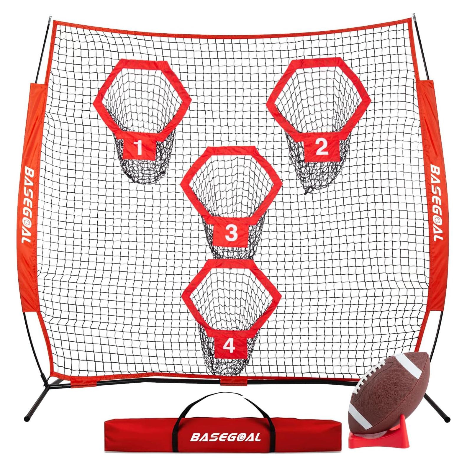 Red de Fútbol BaseGoal 2.44x2.44m con 4 Bolsillos de Objetivo