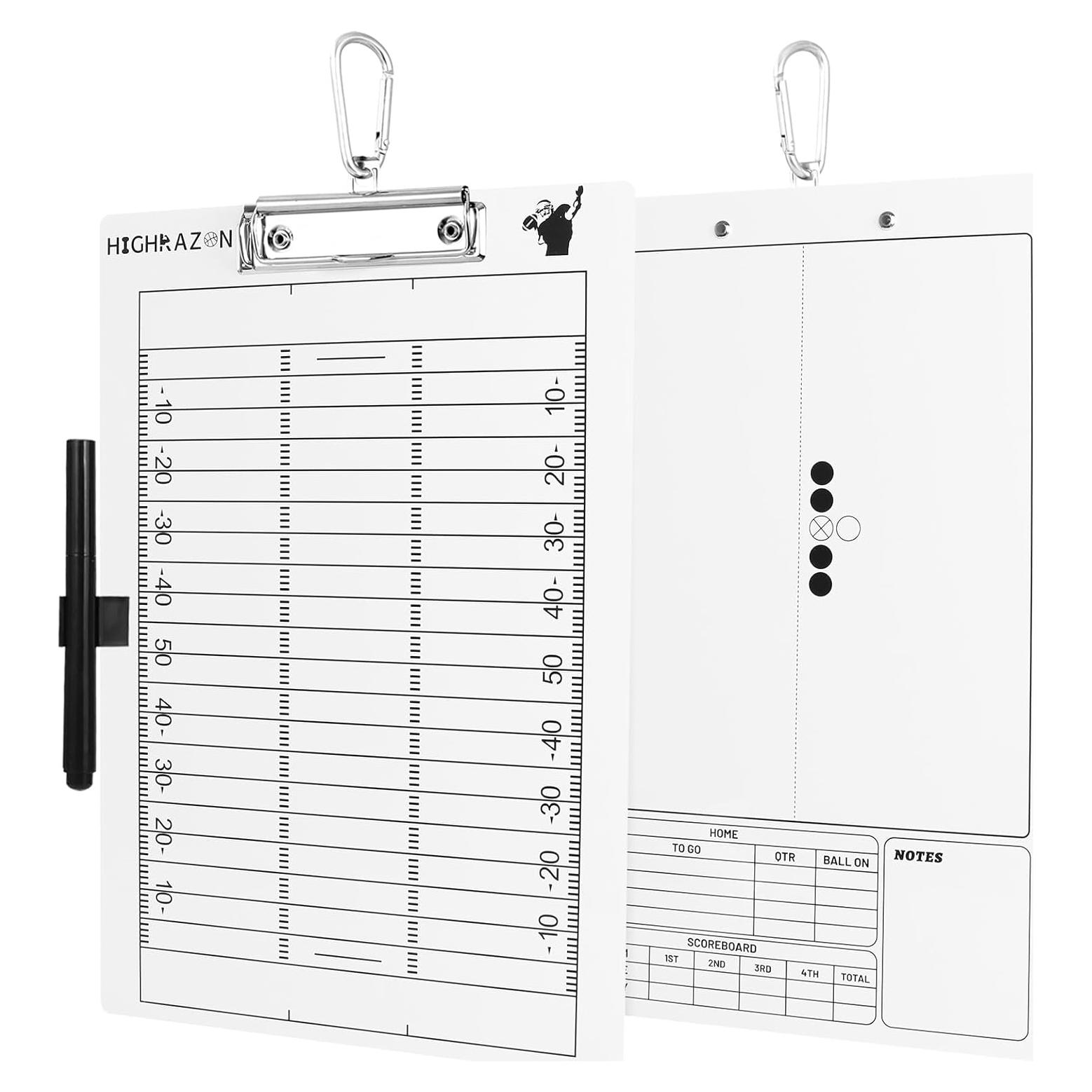 Pizarra de Entrenador de Fútbol Doble Cara HIGHRAZON 35.5x22.9cm