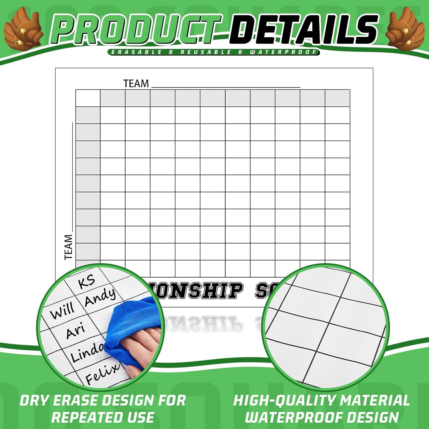 Tablero de Puntuación de Fútbol Gueevin 100 Cuadrados 60x91.5cm