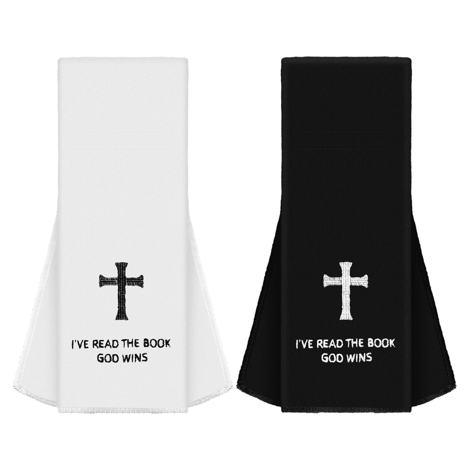 Toalla de Fútbol VitalCozy 2 Pcs Algodón Cruz Cristiana 36.8x10.2cm