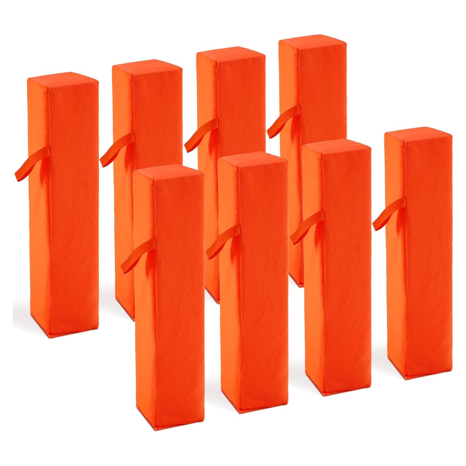 Conos de Fútbol Joewuzun Naranja 8PCS Base Ponderada 44.96cm