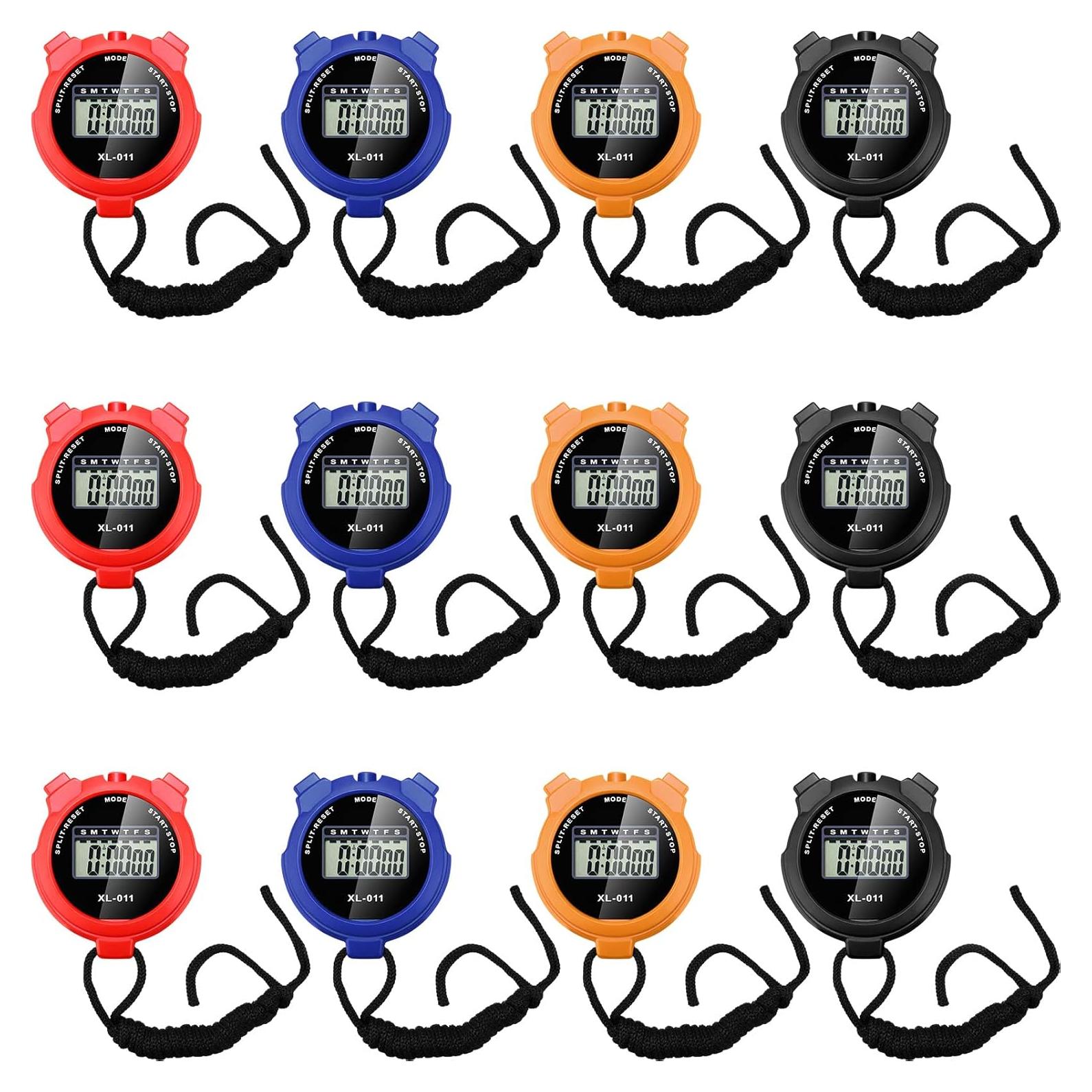 Cronómetros Digitales Multifuncionales TOODOO - 12 Piezas