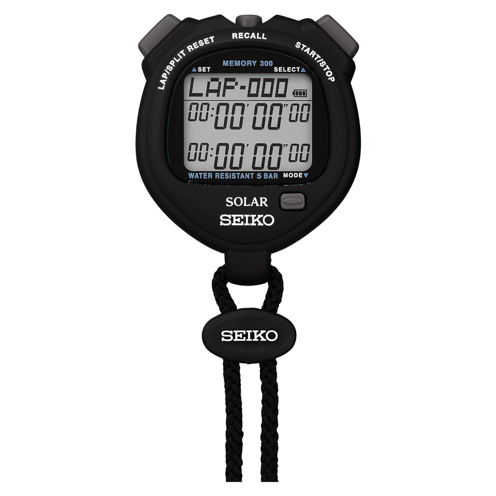 Cronómetro Solar Seiko SVAJ001 Negro 300 Memorias