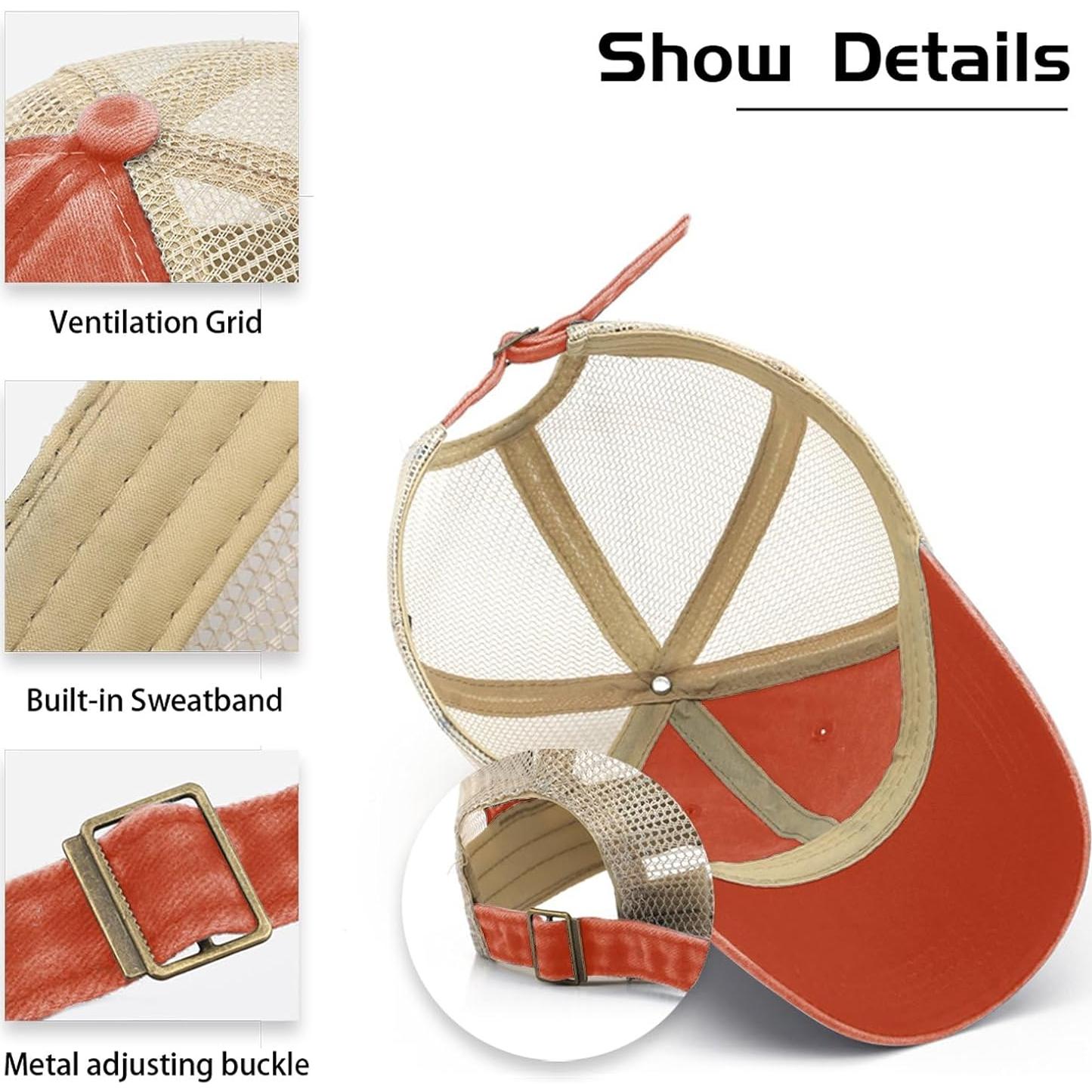 Gorra de Camionero Unisex Elixvsoer Retro Transpirable