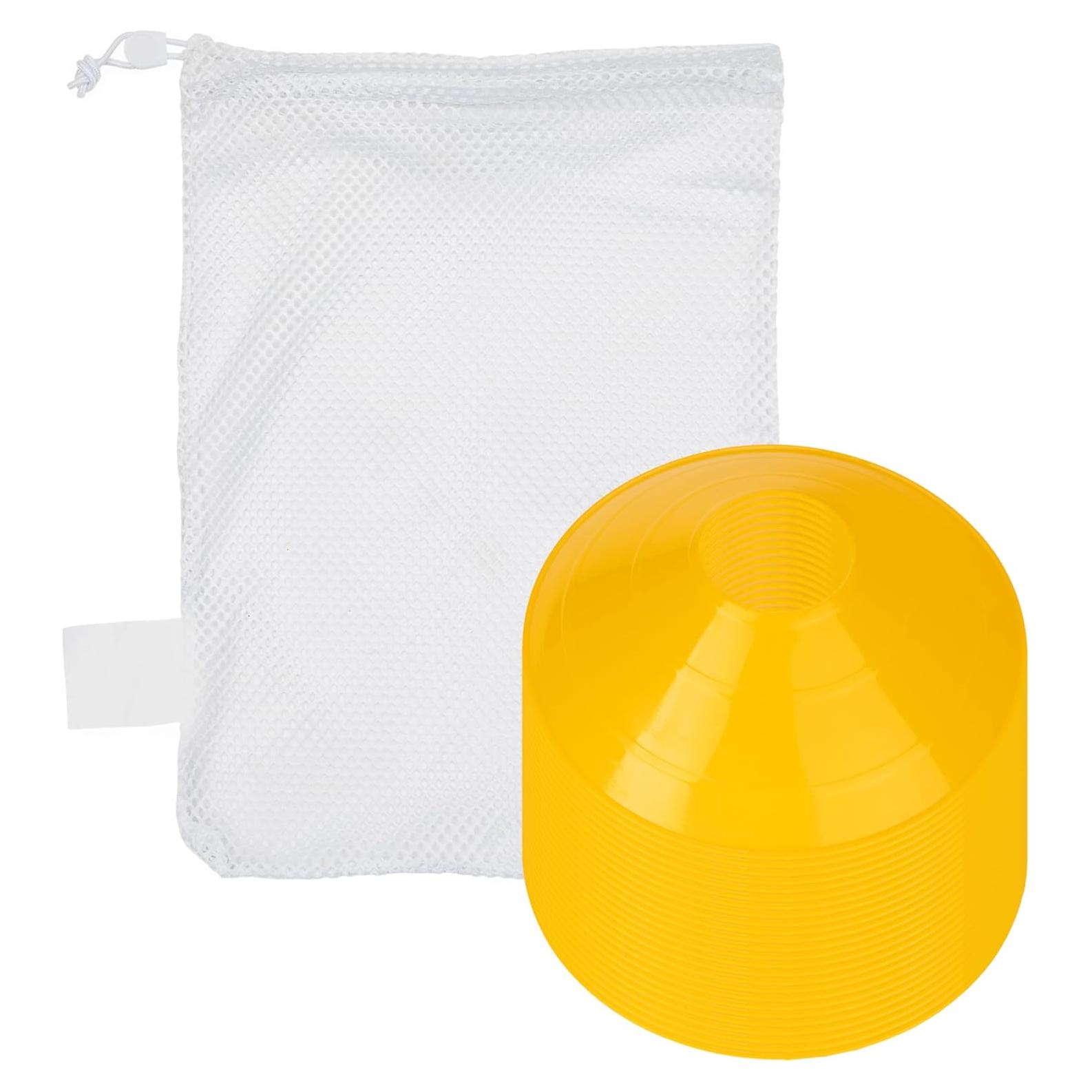 Conjunto de 25 Conos Amarillos Champion Sports con Bolsa