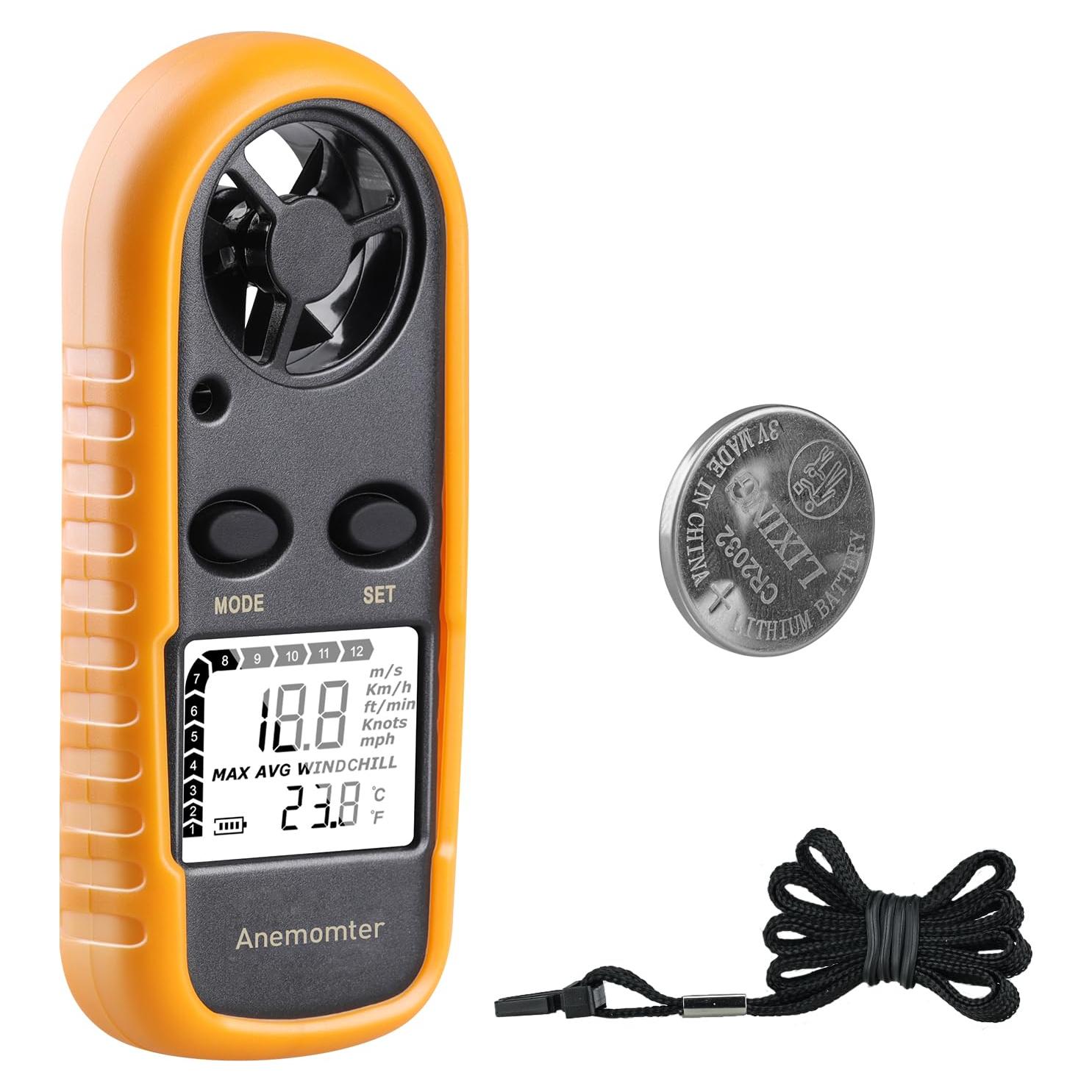 Anemómetro Digital de Mano XRCLIF - Medidor de Viento y Temperatura