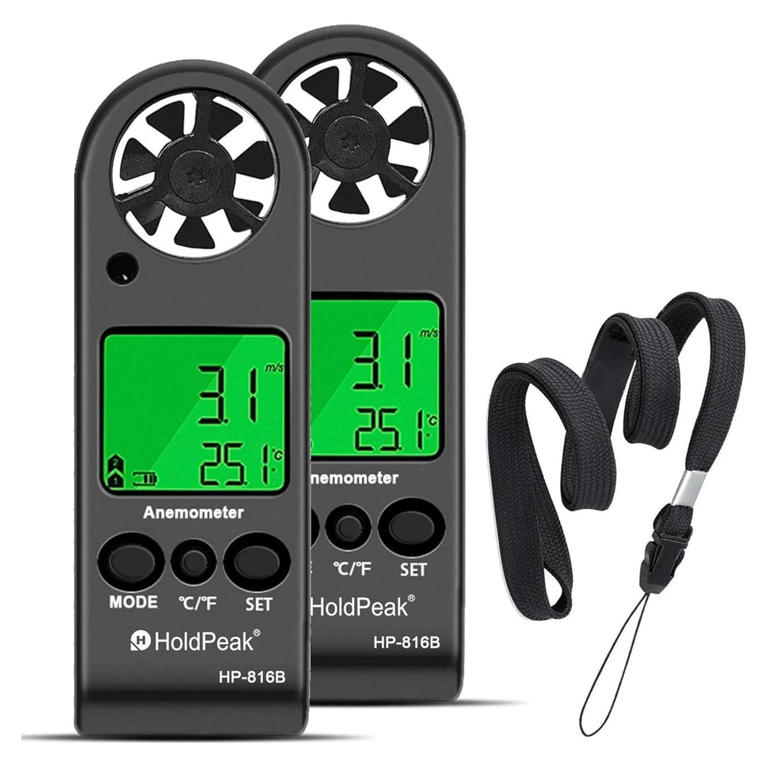 Anemómetro Digital HOLDPEAK HP-816B 2PCS 0.3-30m/s