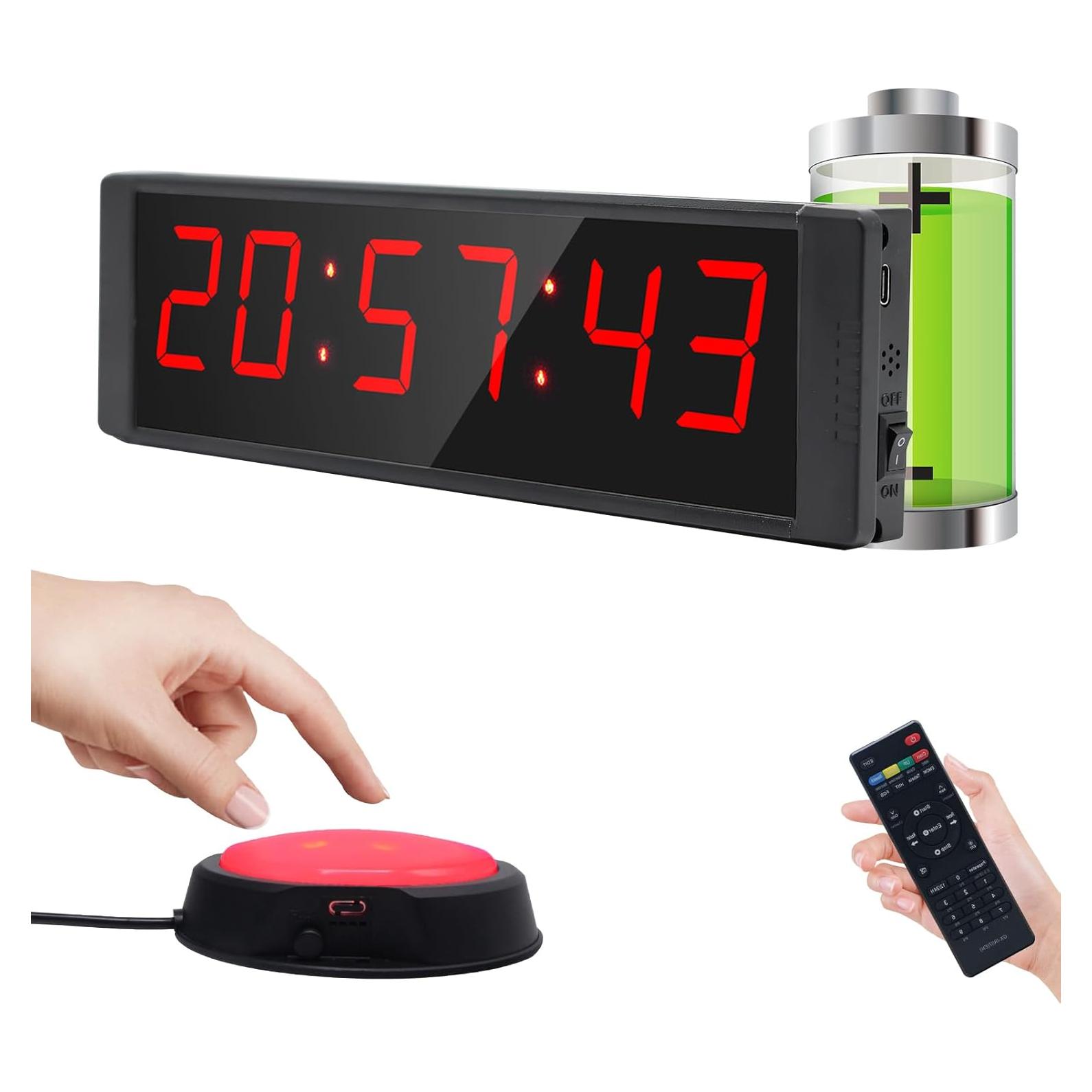 Temporizador Digital LED Ousmile Recargable para Gimnasio