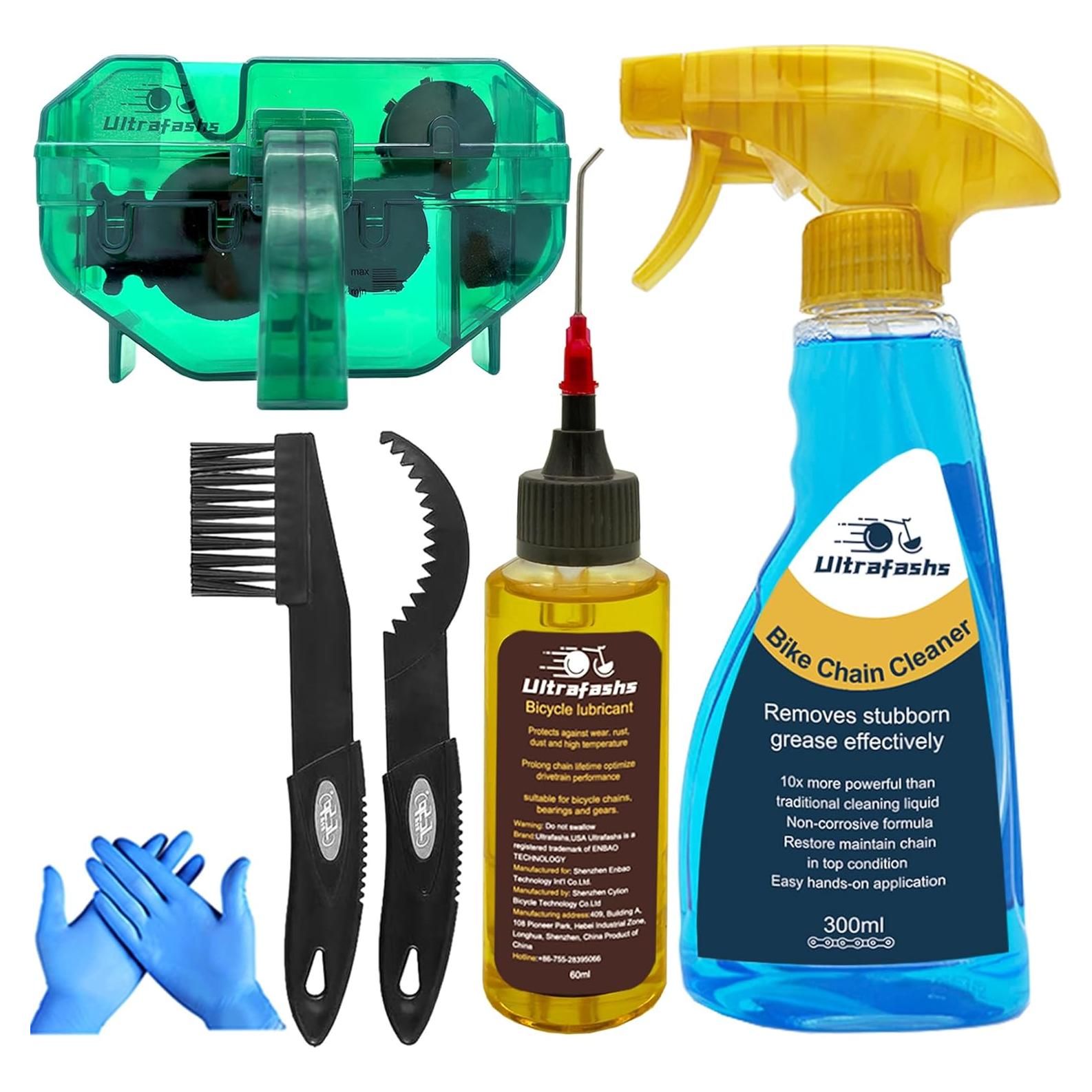 Kit de limpieza de bicicletas Ultrafashs 6 piezas 10oz
