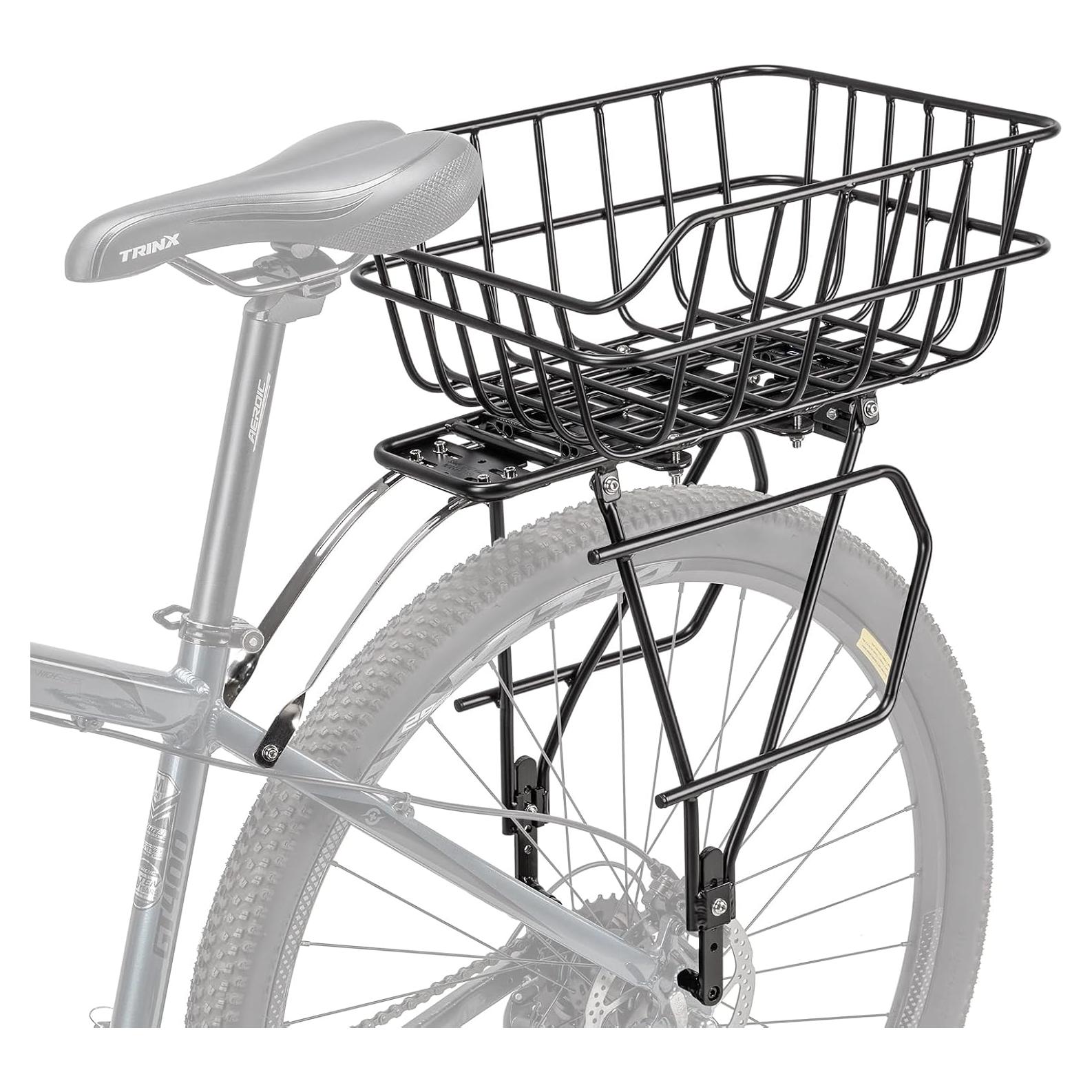 Soporte trasero para bicicleta CXWXC con cesta - 27 kg