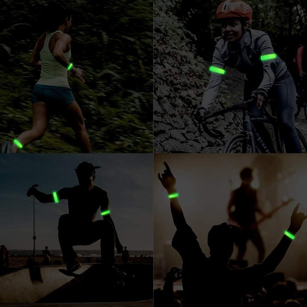 Brazalete LED recargable OMKHE para correr - Paquete de 2