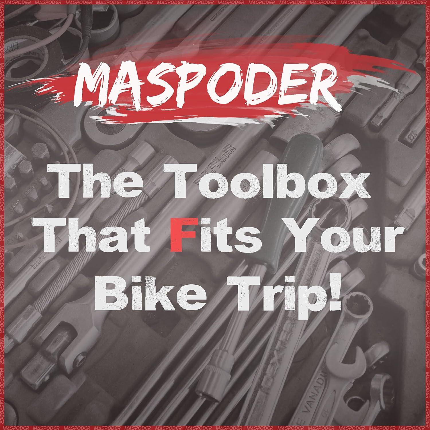 Kit de Herramientas para Bicicleta MASPODER 44 en 1 Compacto