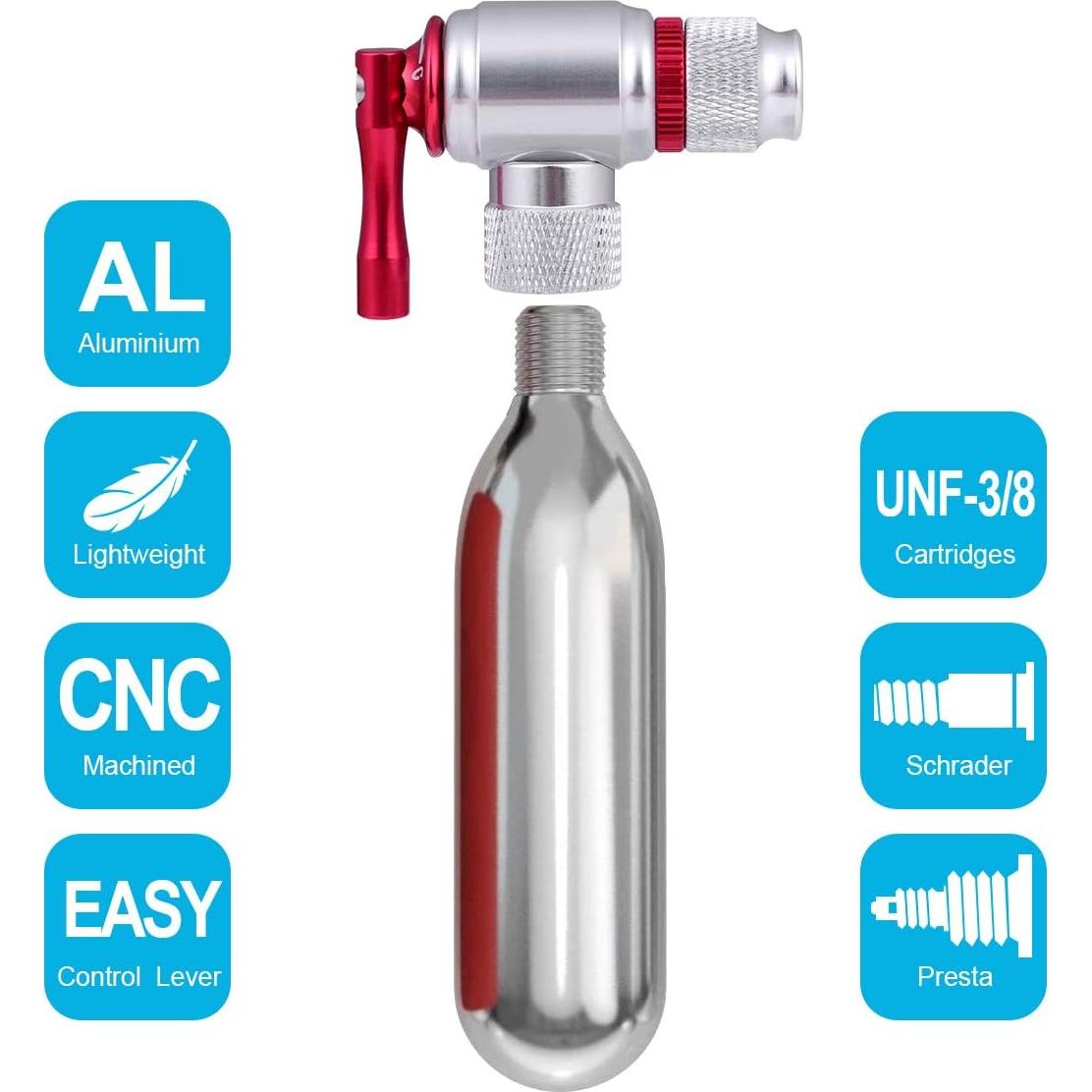 Inflador de Neumáticos CO2 COTOUXKER, Ligero y Compacto