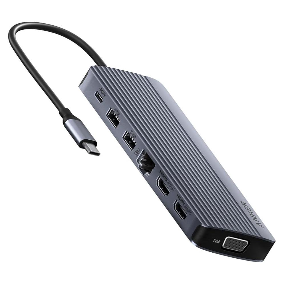 Hub USB-C Anker 14 en 1 Triple Pantalla 4K 100W